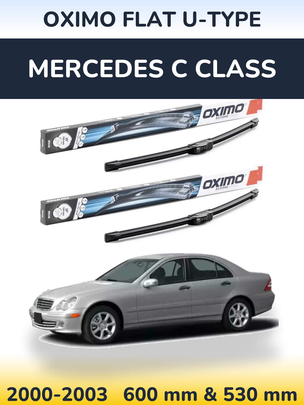 Torkarblad Oximo Flat U-type för Mercedes C Class
