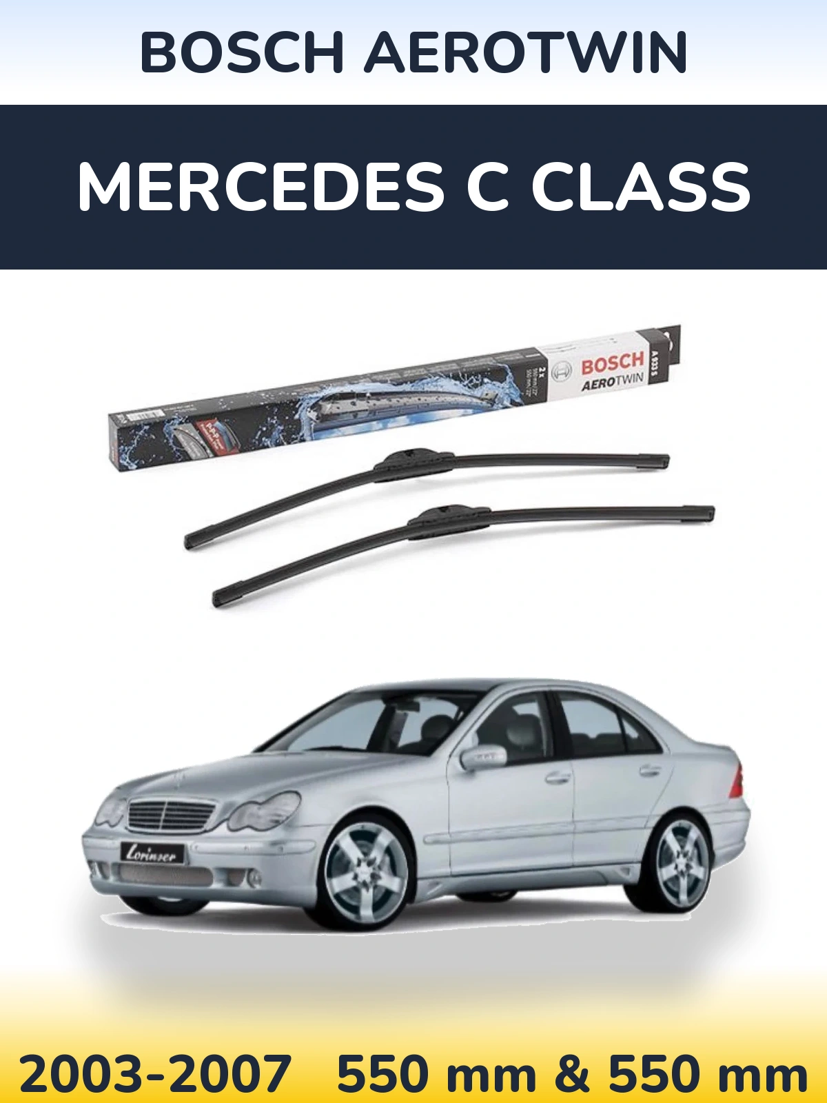 Torkarblad BOSCH AeroTwin för Mercedes C Class