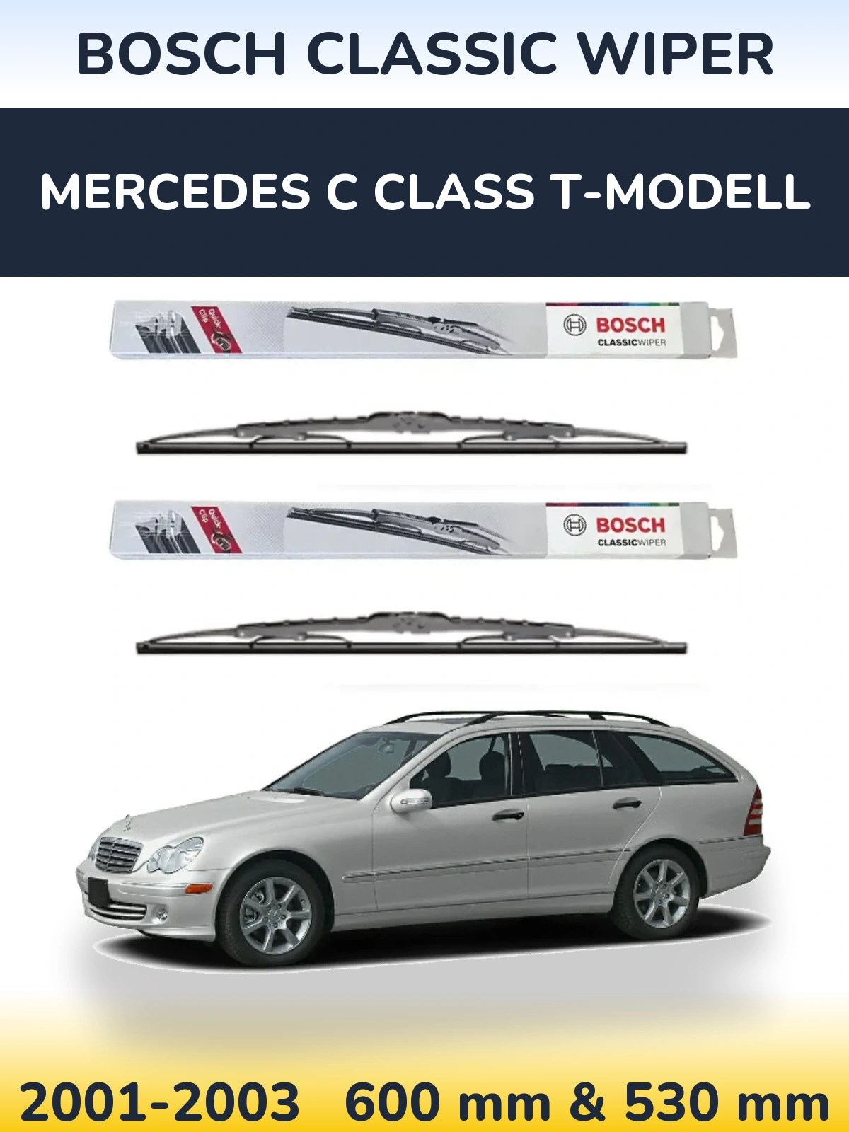 Torkarblad BOSCH Classic Wiper för Mercedes C Class T-Modelll