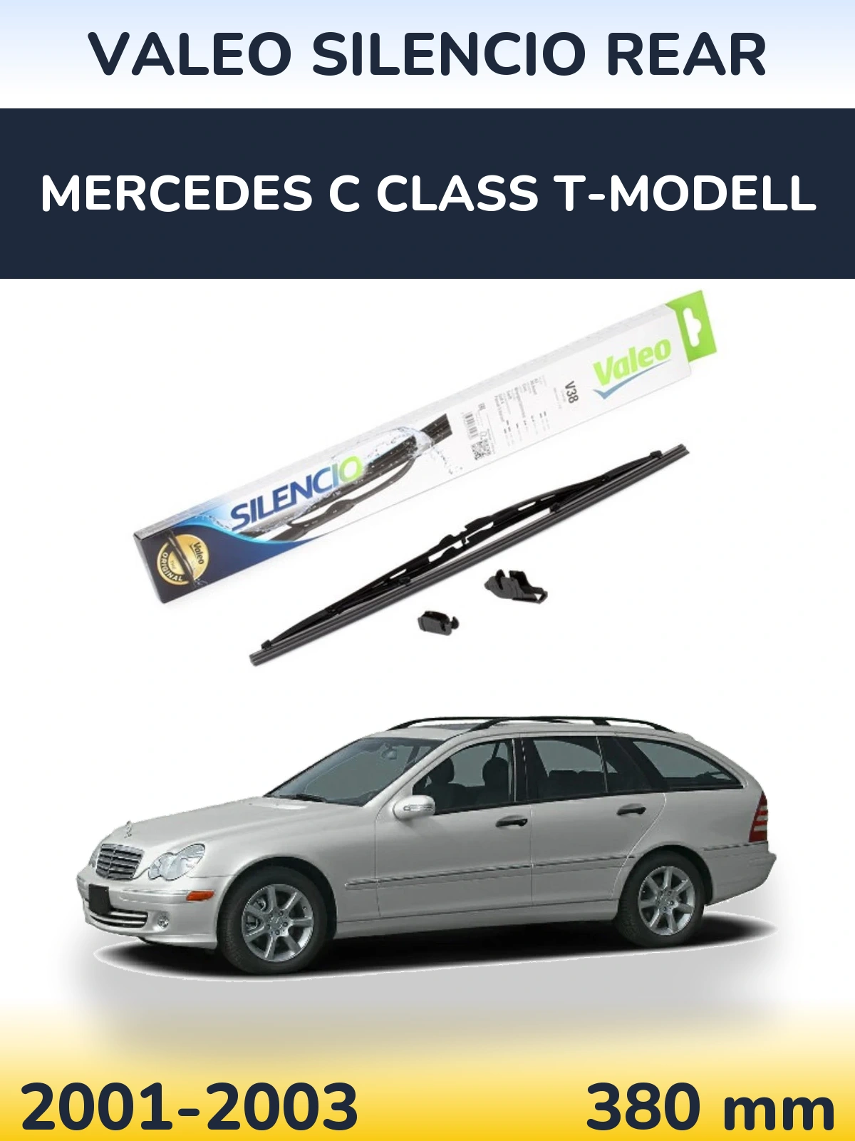 Torkarblad Valeo Silencio Rear för Mercedes C Class T-Modelll