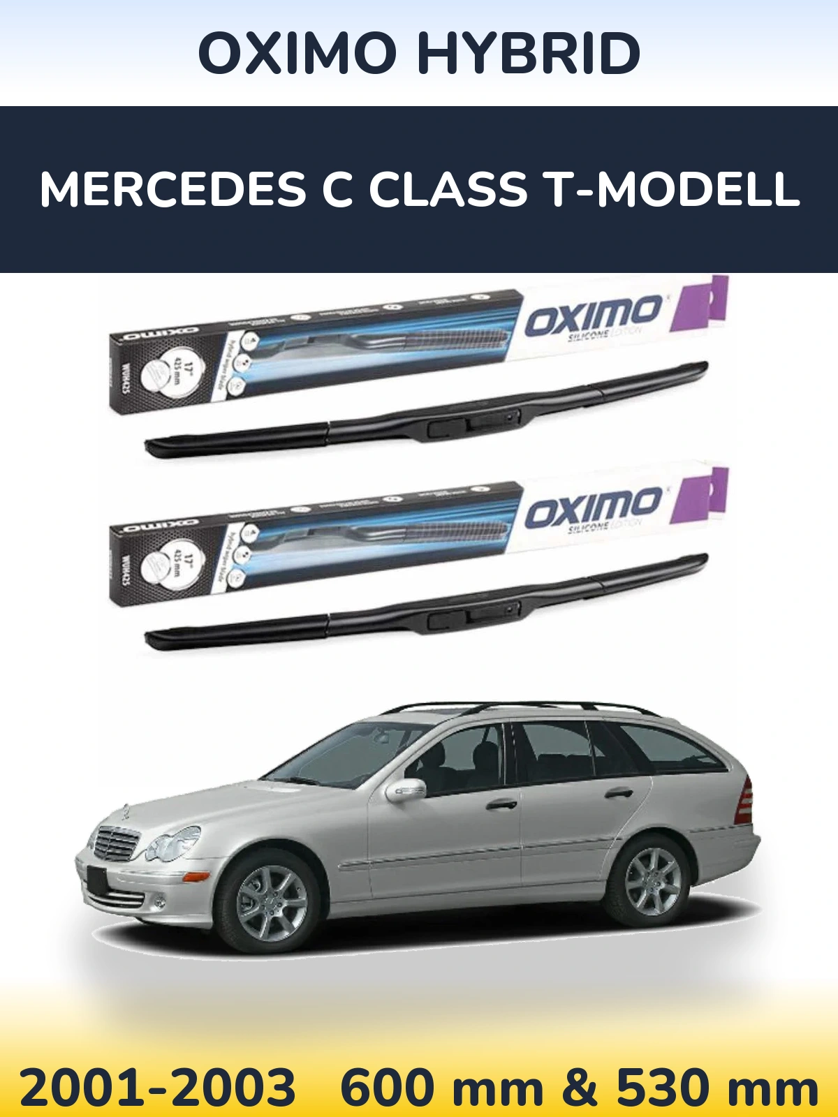 Torkarblad Oximo Hybrid för Mercedes C Class T-Modelll