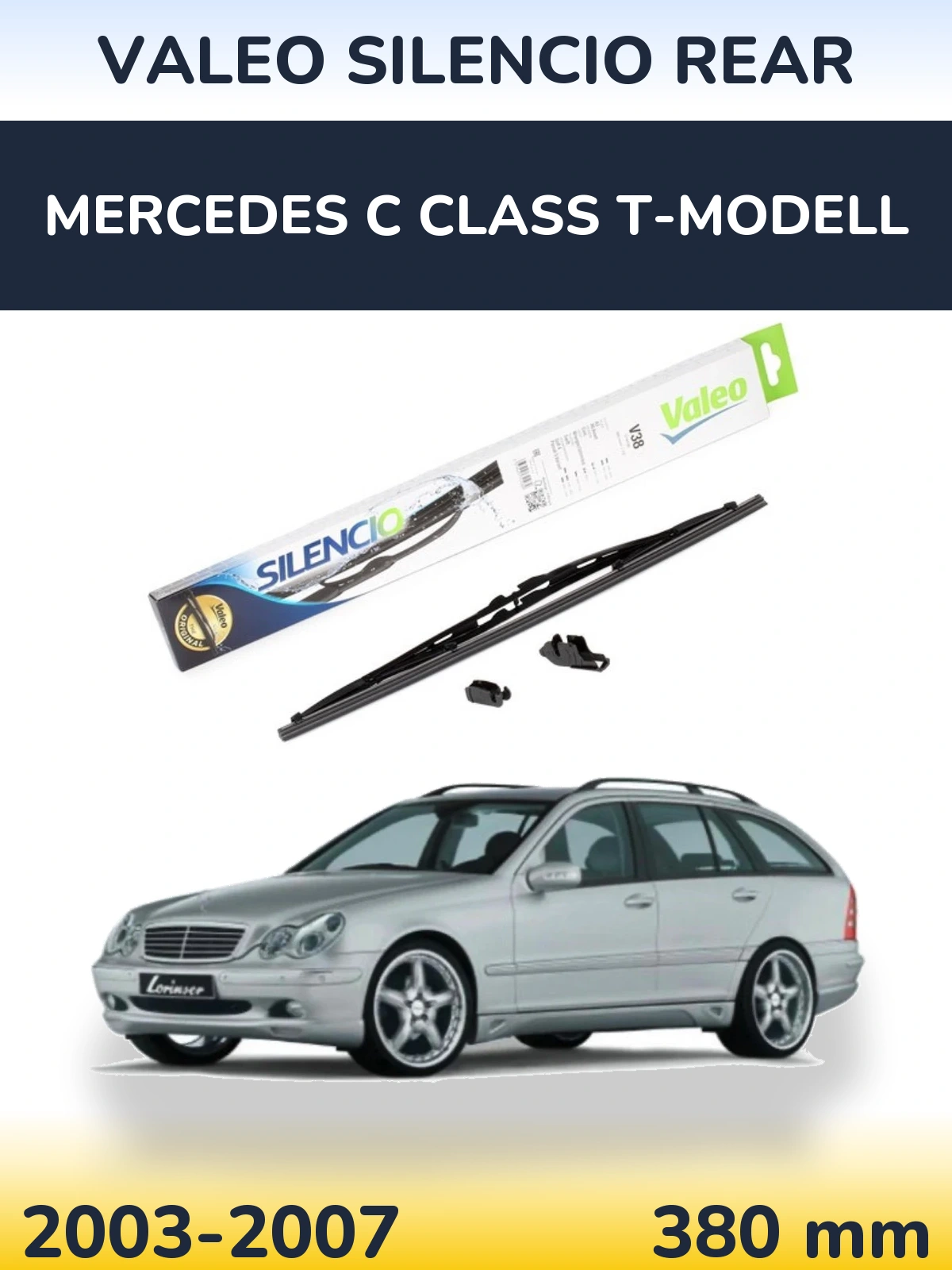 Torkarblad Valeo Silencio Rear för Mercedes C Class T-Modelll