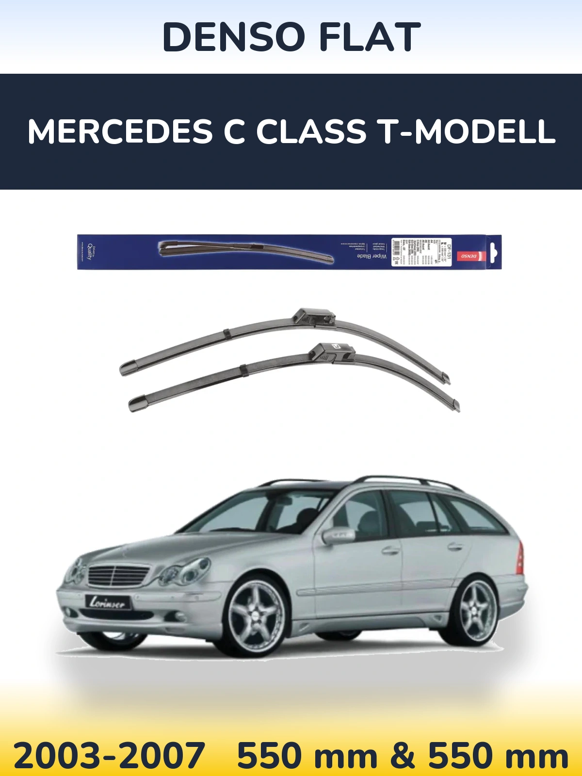Torkarblad Denso Flat för Mercedes C Class T-Modelll