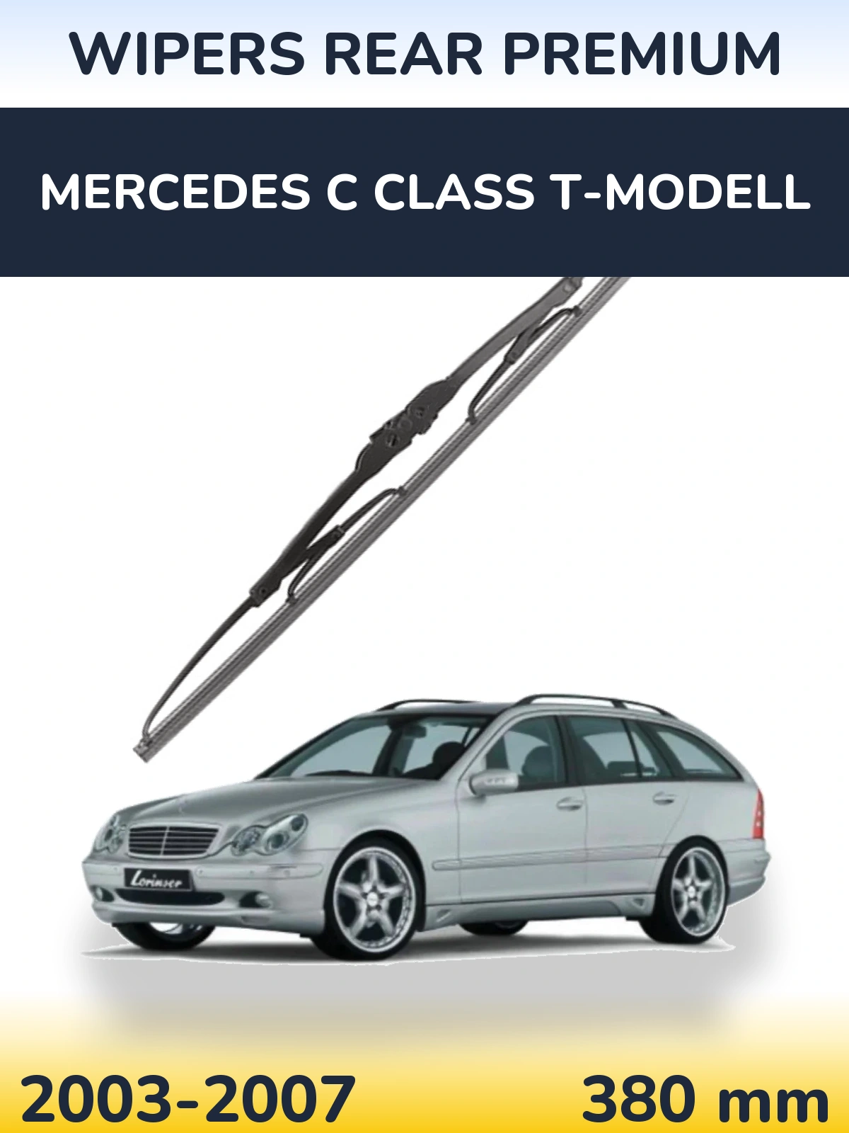 Задний дворник WIPERS REAR PREMIUM 380 мм для Mercedes C Class T-Модельl 2003-2007