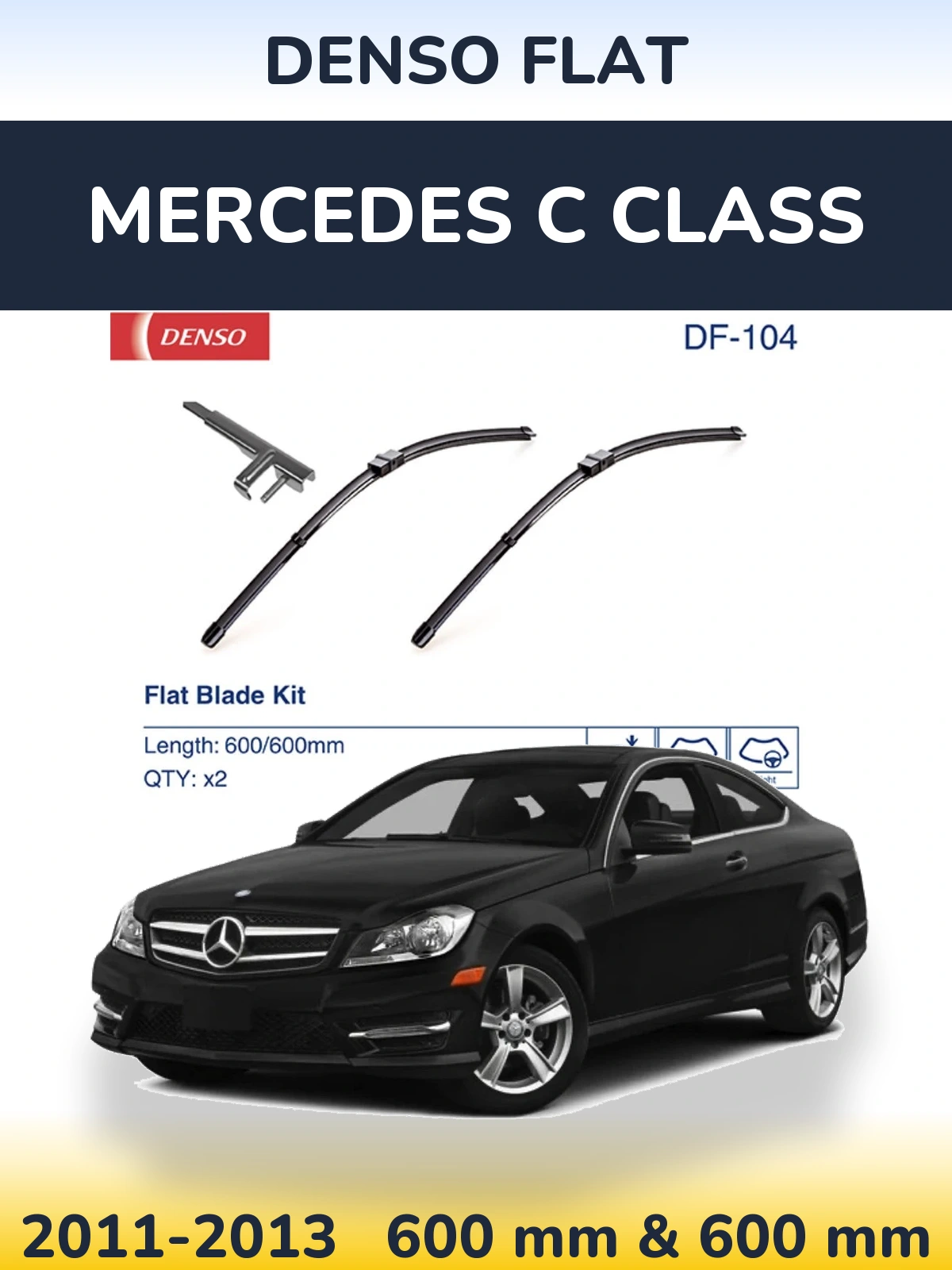 Torkarblad Denso Flat för Mercedes C Class