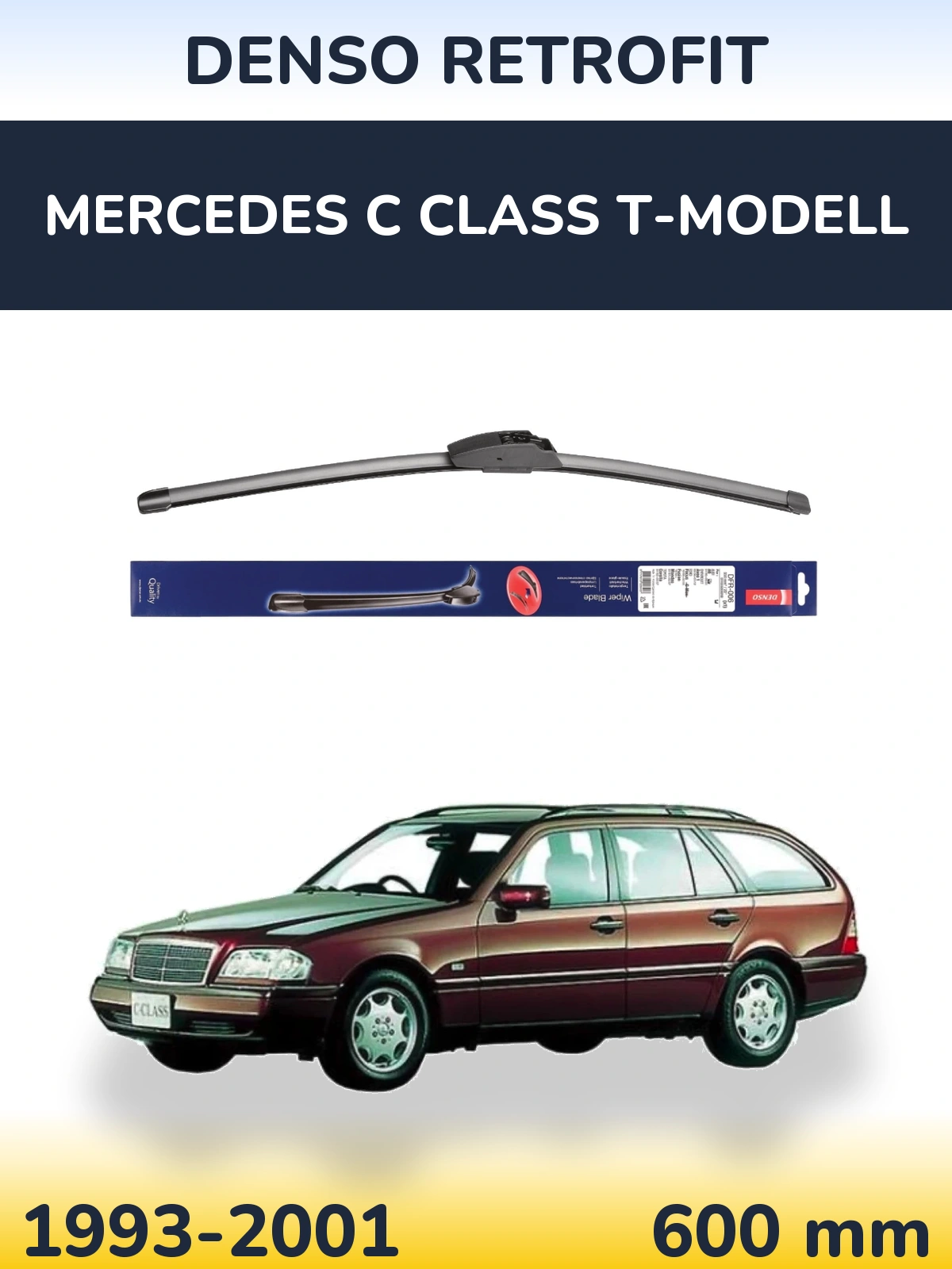 Передня щітка Denso Retrofit 600 мм для Mercedes C Class T-Модельl 1993-2001