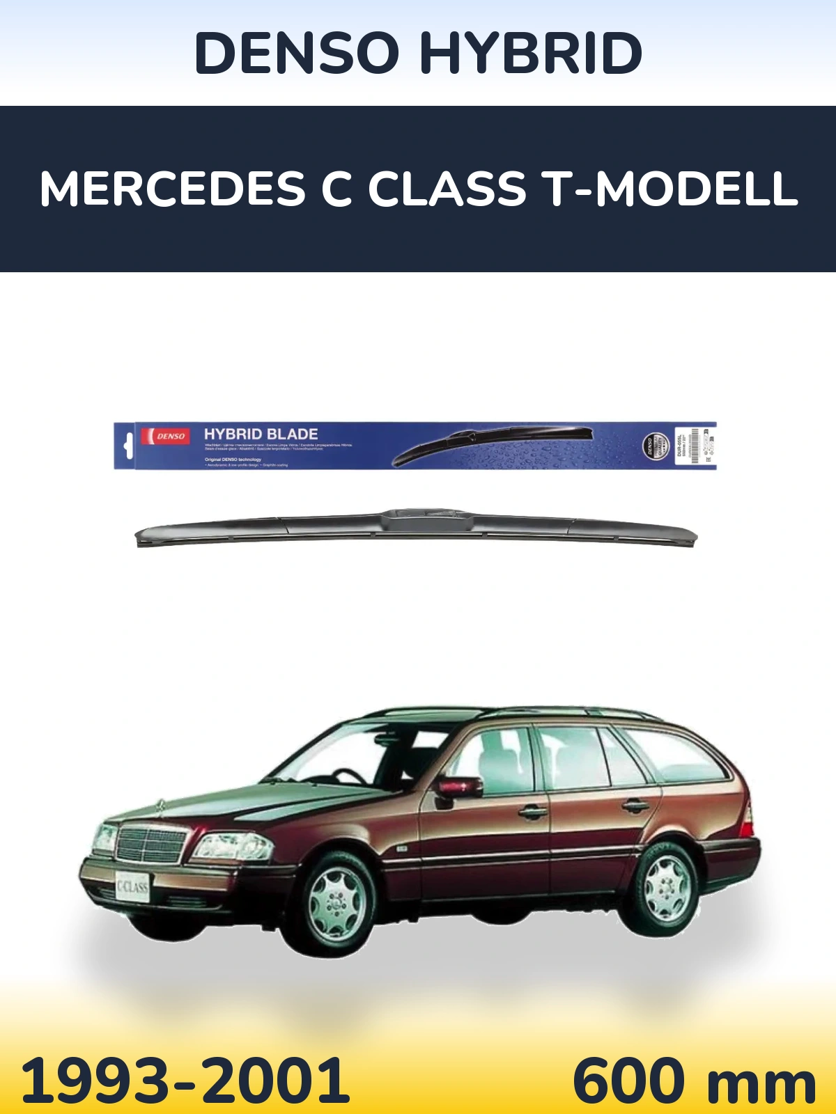 Torkarblad Denso Hybrid för Mercedes C Class T-Modelll