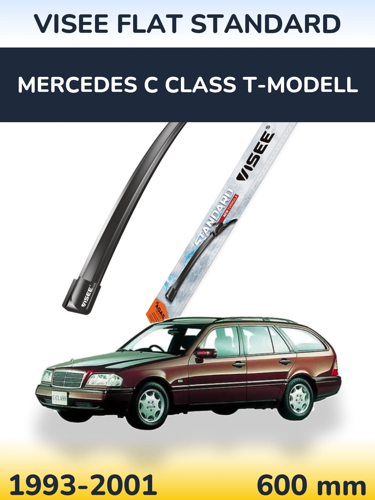 Torkarblad VISEE FLAT STANDARD för Mercedes C Class T-Modelll