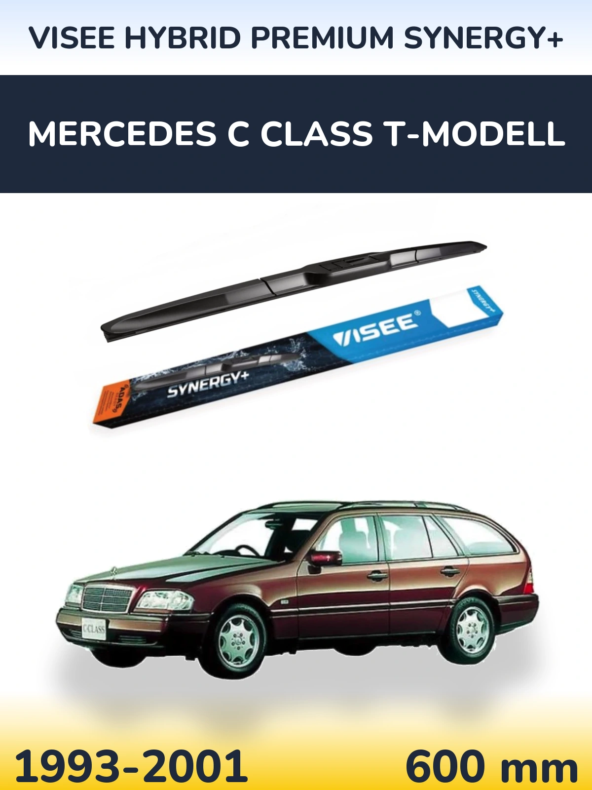 Torkarblad VISEE HYBRID PREMIUM SYNERGY+ för Mercedes C Class T-Modelll