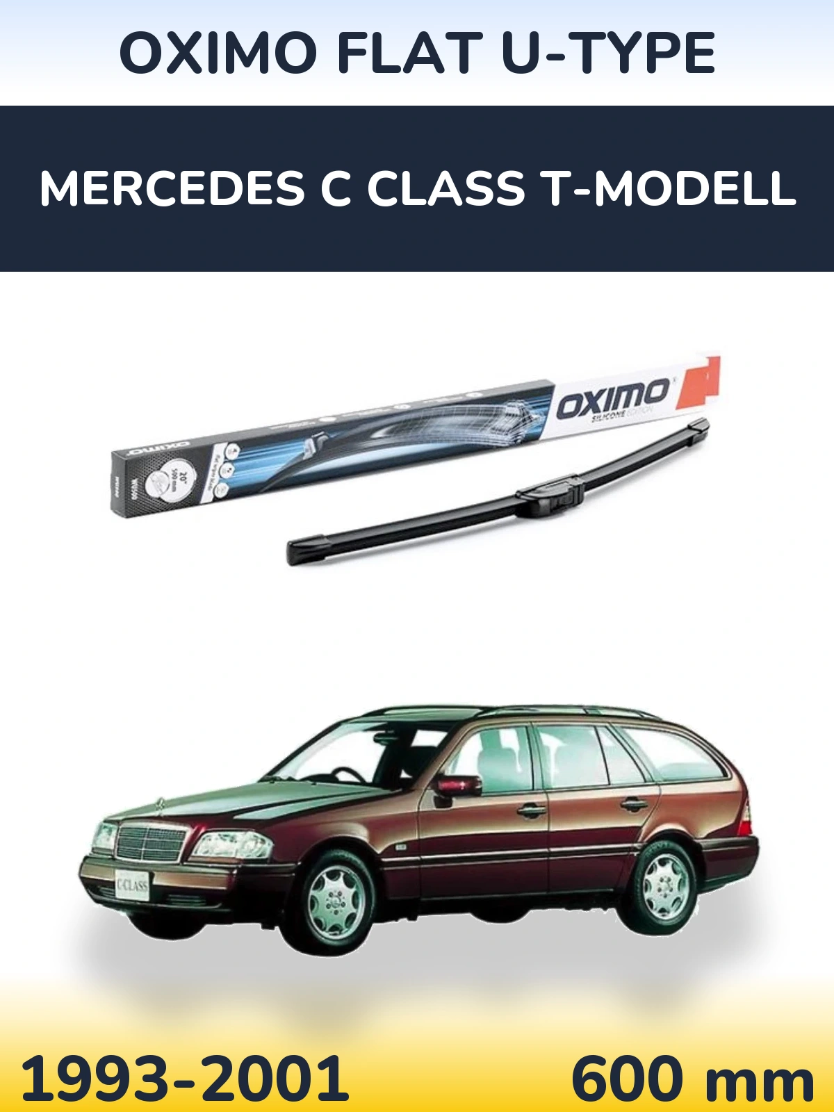 Torkarblad Oximo Flat U-type för Mercedes C Class T-Modelll