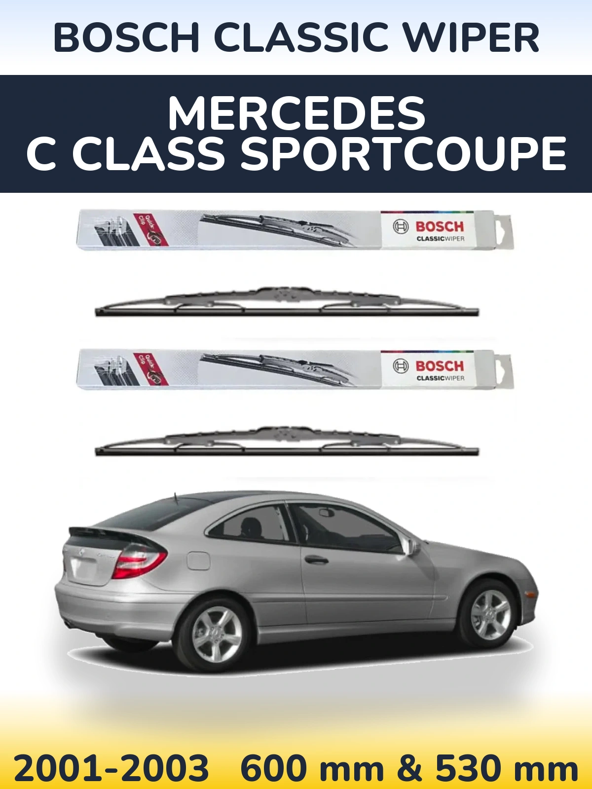 Torkarblad BOSCH Classic Wiper för Mercedes C Class Sportcoupe