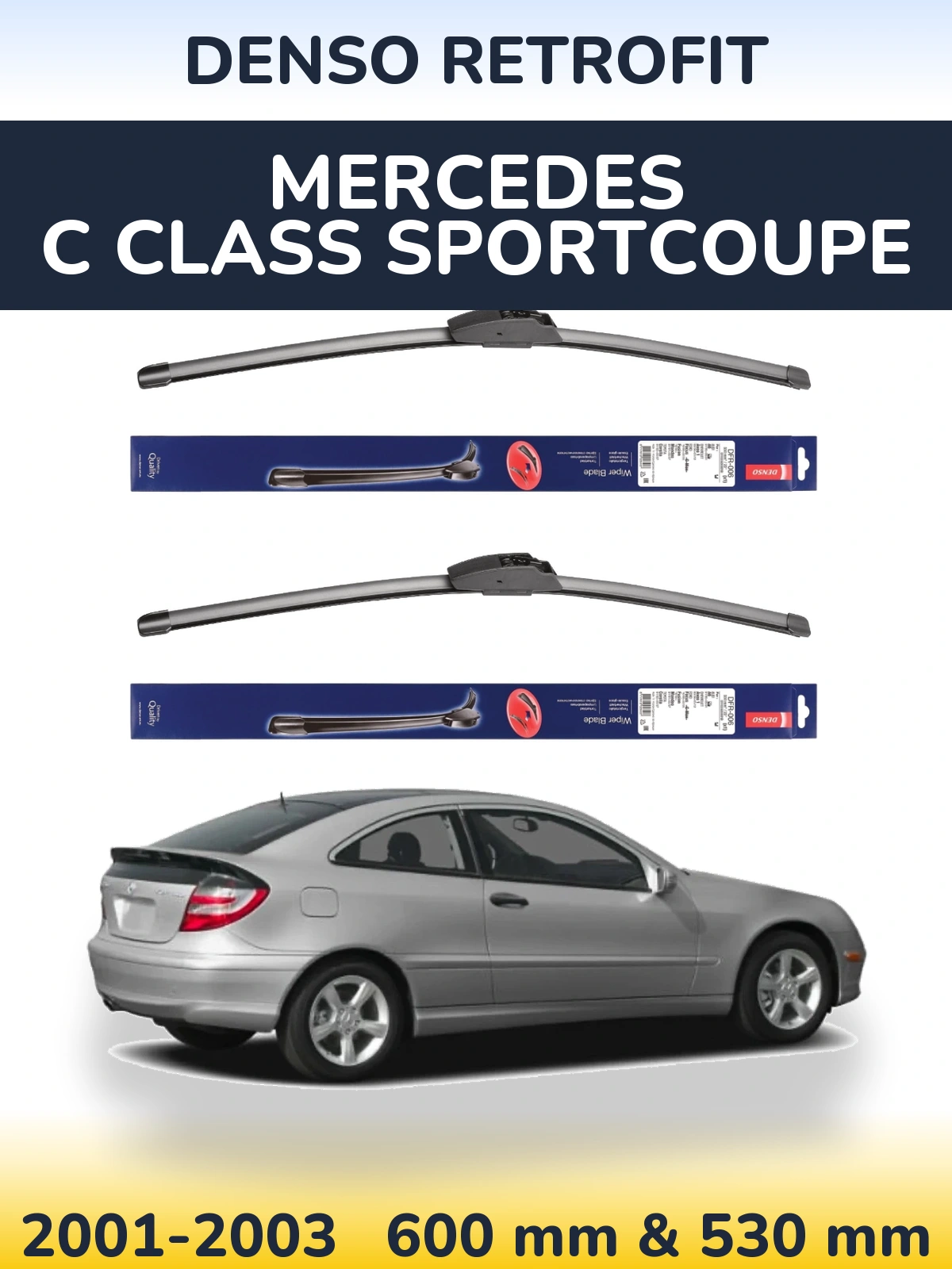 Torkarblad Denso Retrofit för Mercedes C Class Sportcoupe
