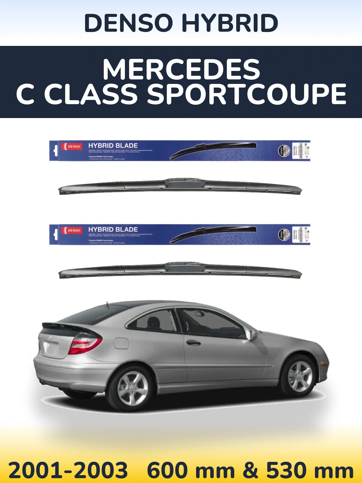 Torkarblad Denso Hybrid för Mercedes C Class Sportcoupe