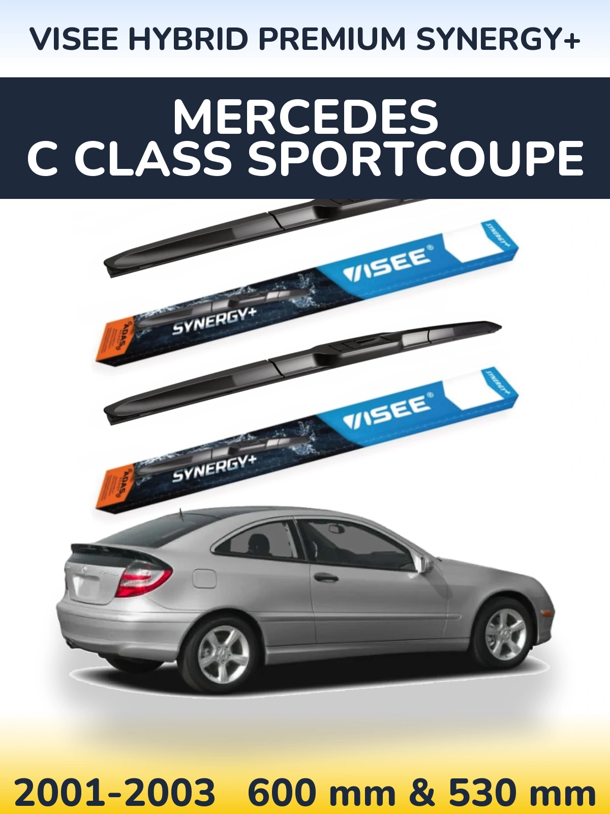 Torkarblad VISEE HYBRID PREMIUM SYNERGY+ för Mercedes C Class Sportcoupe