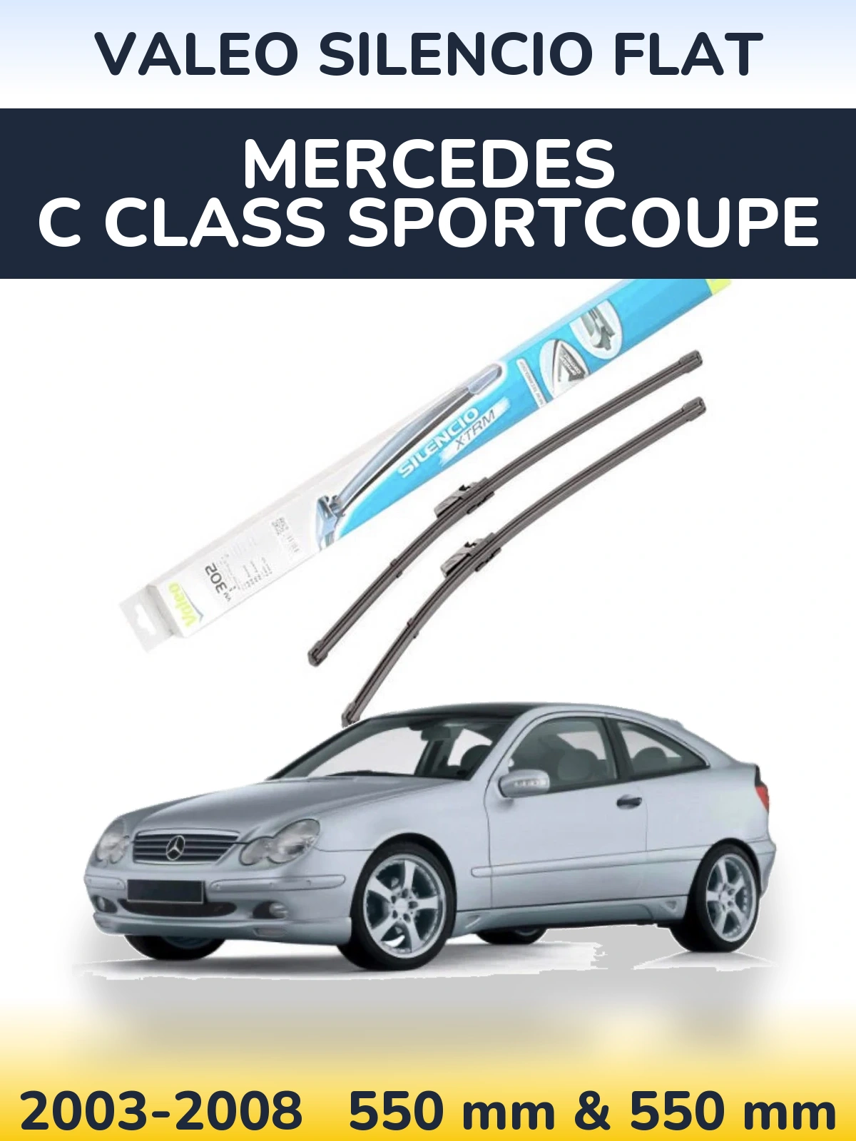 Torkarblad Valeo Silencio Flat för Mercedes C Class Sportcoupe