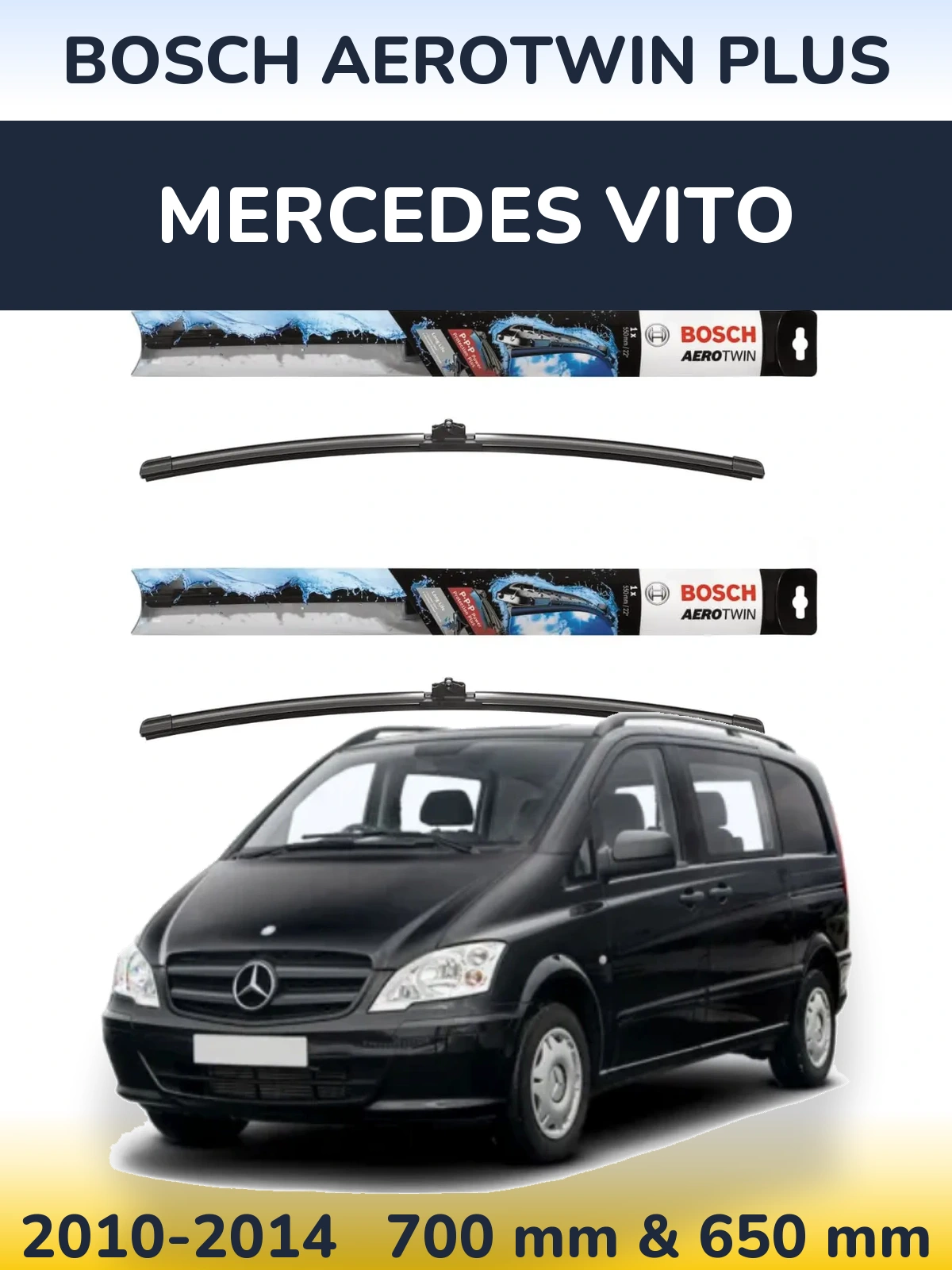 Torkarblad BOSCH AeroTwin Plus för Mercedes Vito