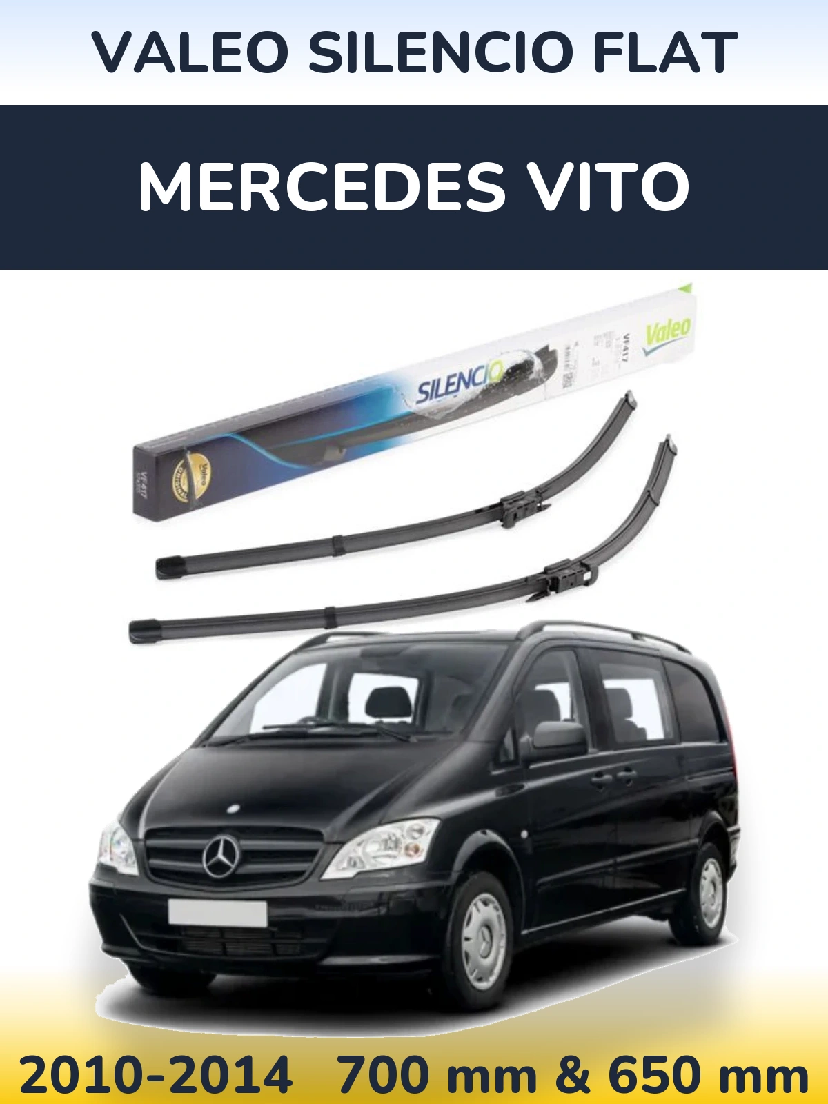 Torkarblad Valeo Silencio Flat för Mercedes Vito