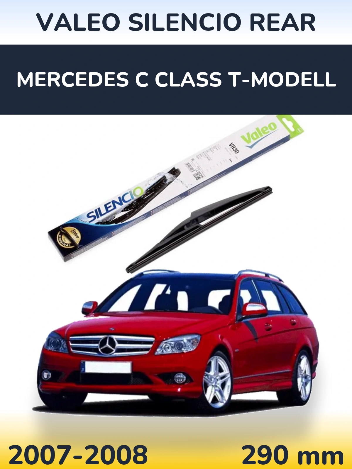 Torkarblad Valeo Silencio Rear för Mercedes C Class T-Modelll
