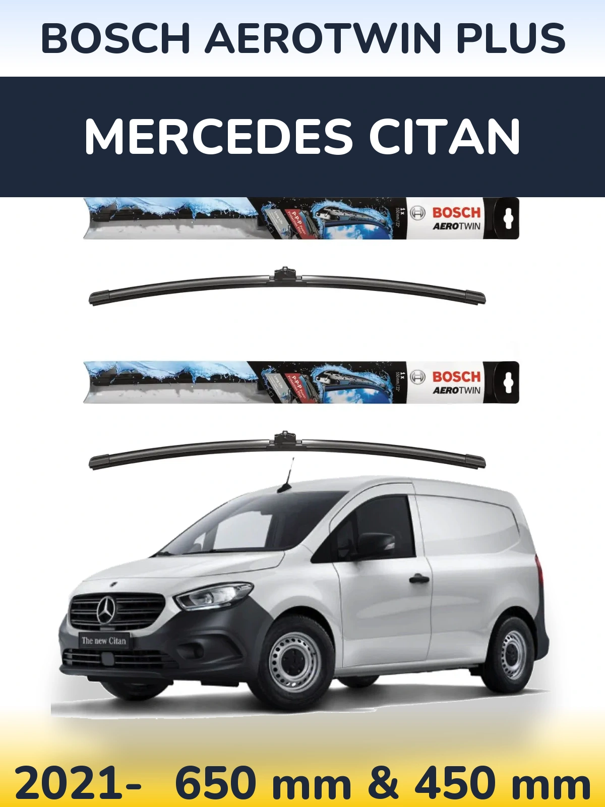 Torkarblad BOSCH AeroTwin Plus för Mercedes Citan