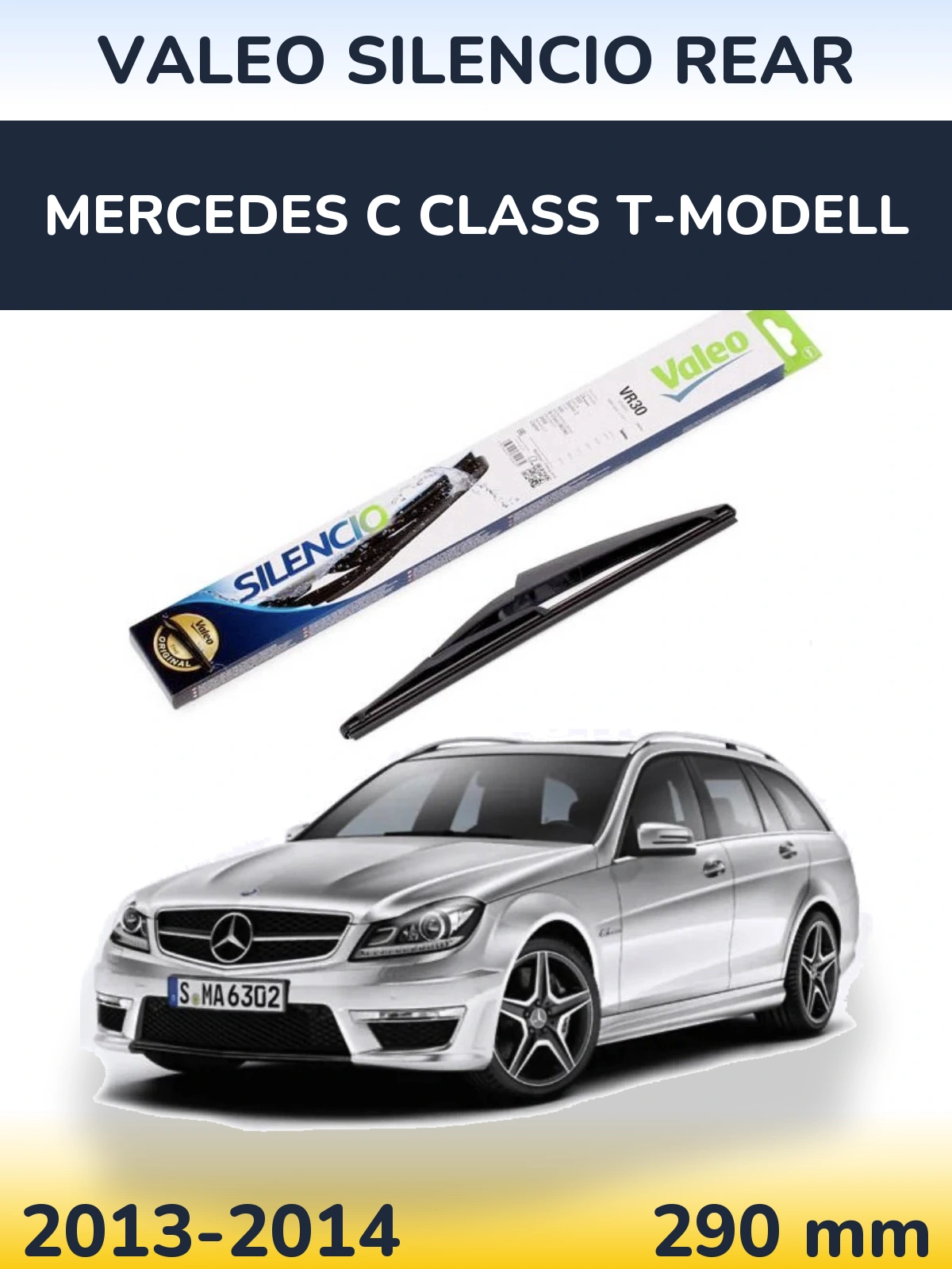 Torkarblad Valeo Silencio Rear för Mercedes C Class T-Modelll