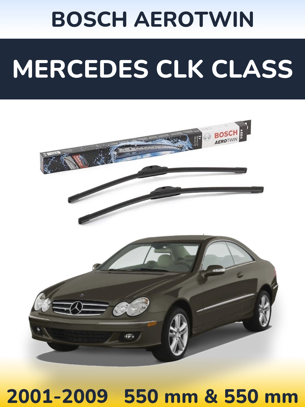 Torkarblad BOSCH AeroTwin för Mercedes CLK Class