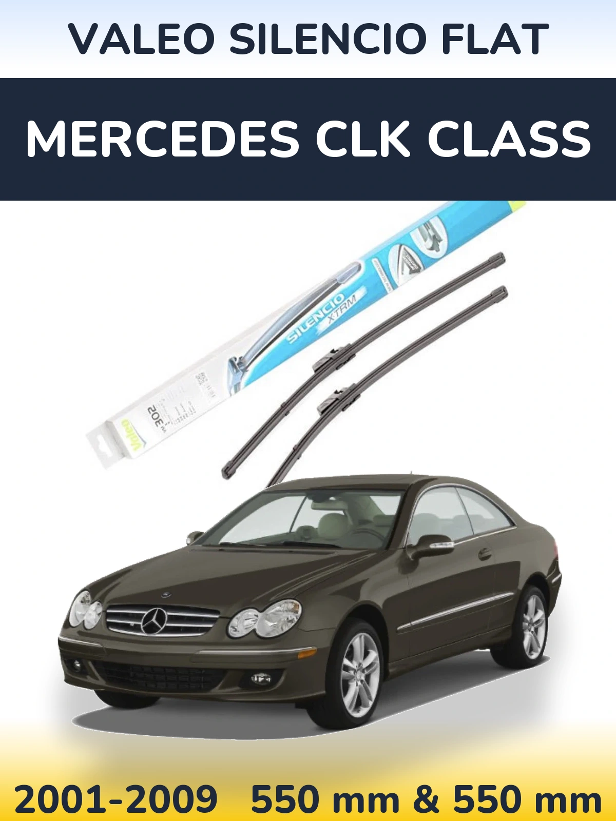 Torkarblad Valeo Silencio Flat för Mercedes CLK Class