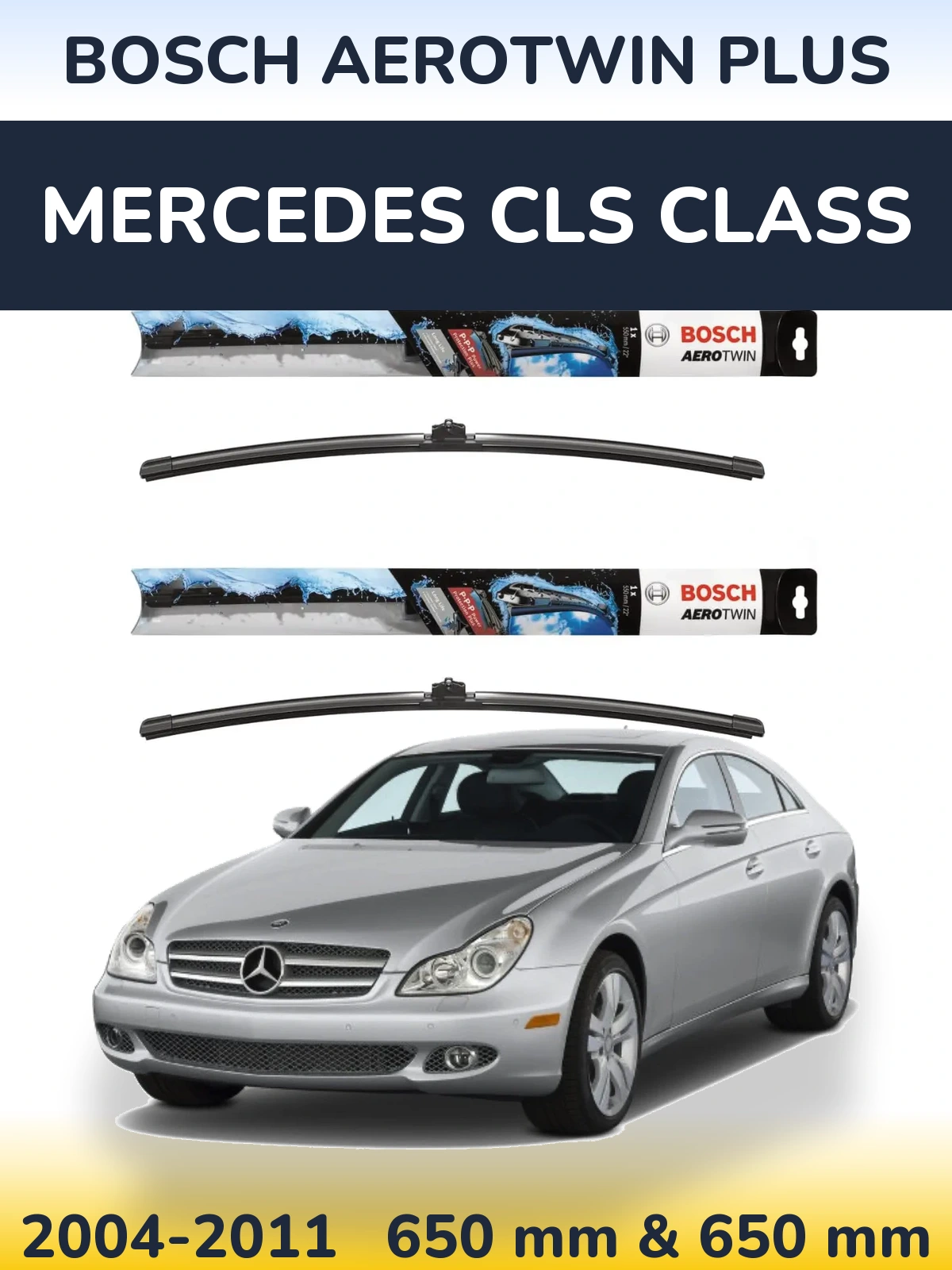 Torkarblad BOSCH AeroTwin Plus för Mercedes CLS Class