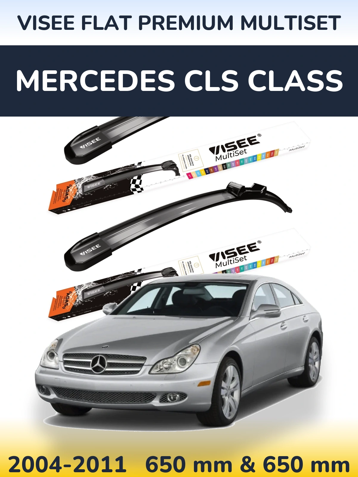 Torkarblad VISEE FLAT PREMIUM MultiSet för Mercedes CLS Class