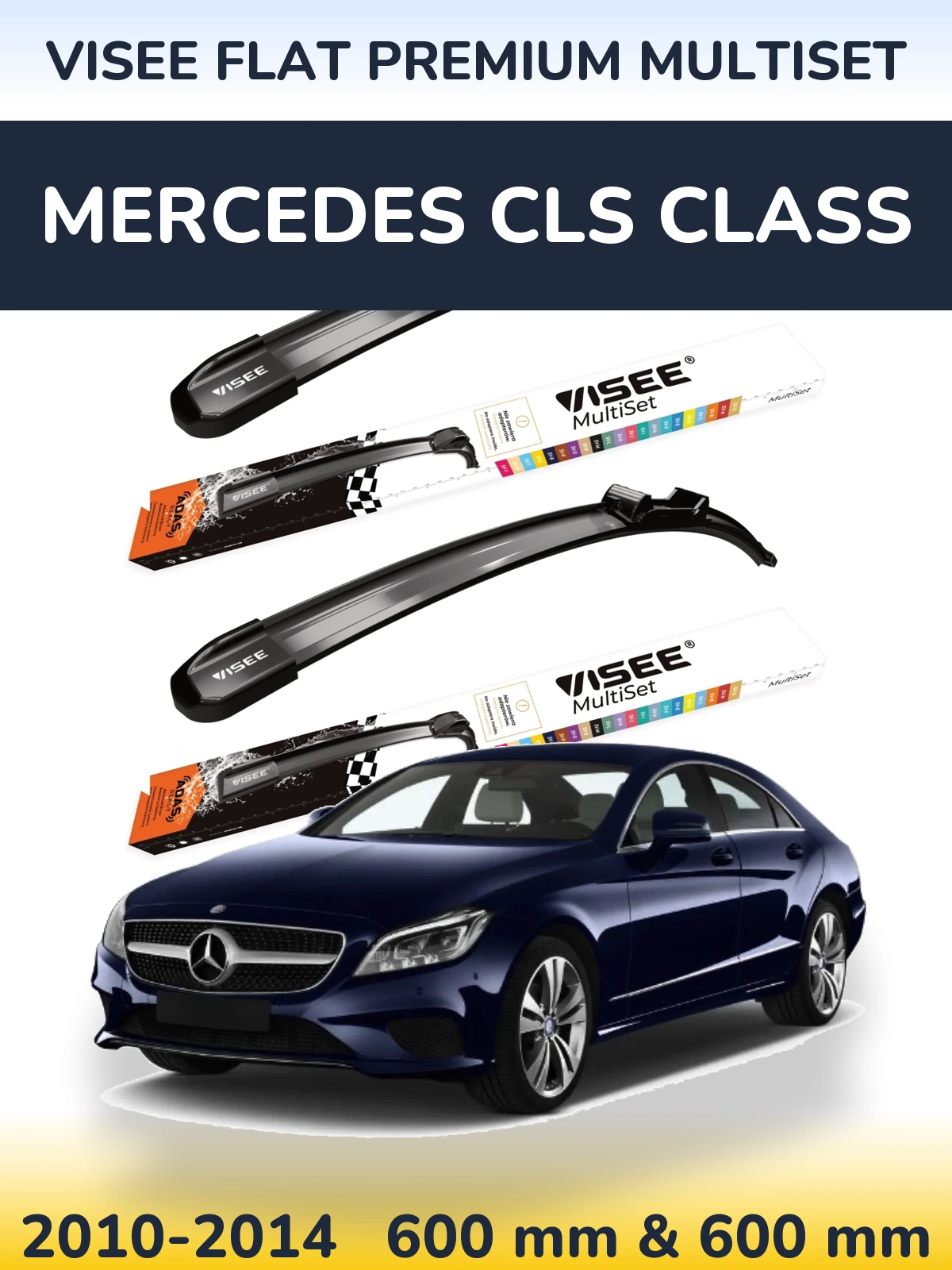 Torkarblad VISEE FLAT PREMIUM MultiSet för Mercedes CLS Class