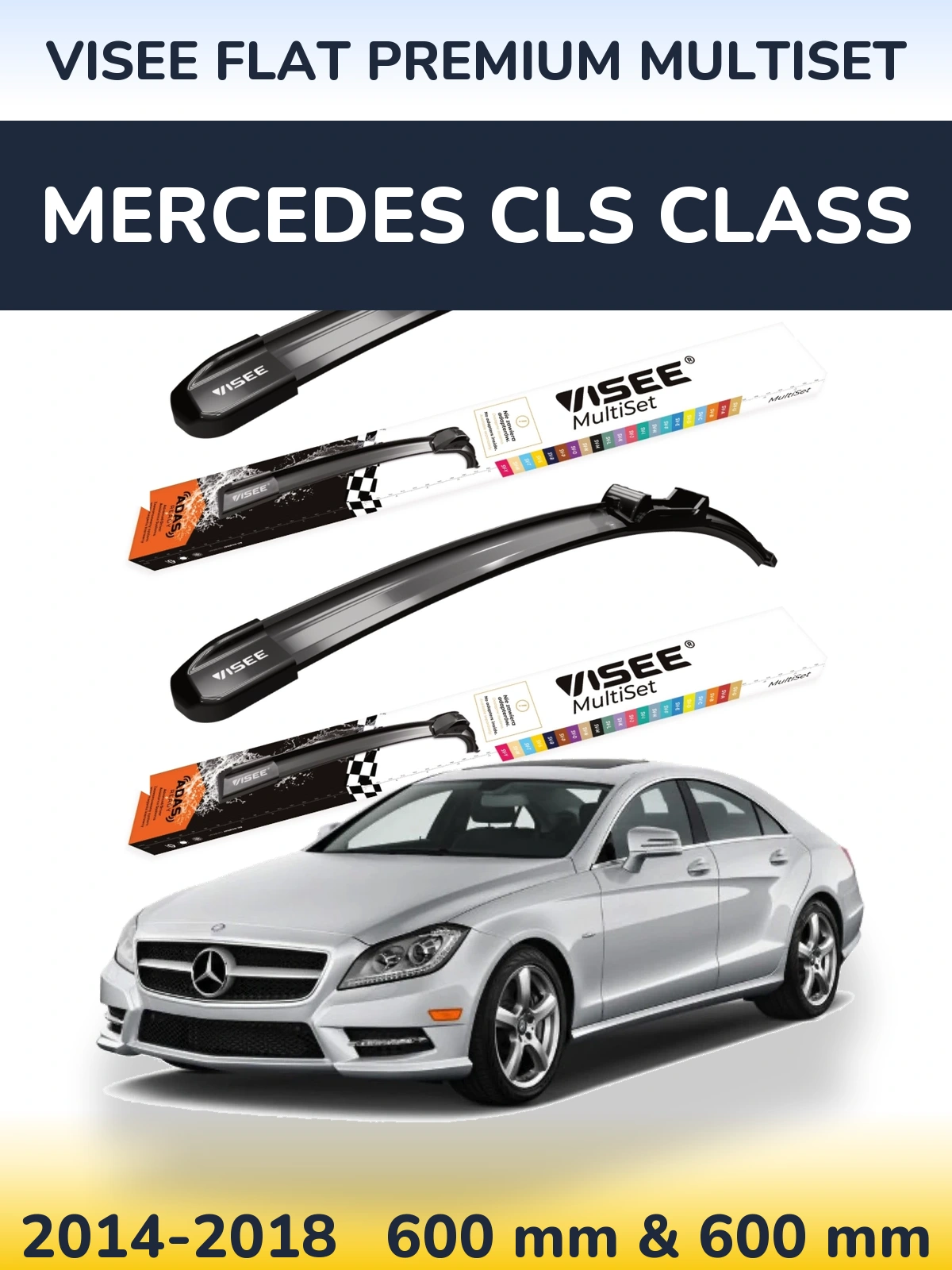 Torkarblad VISEE FLAT PREMIUM MultiSet för Mercedes CLS Class