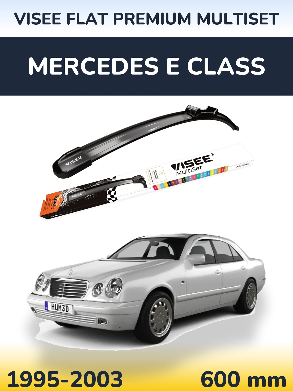 Передня щітка VISEE FLAT PREMIUM MultiSet 600 мм для Mercedes E Class 1995-2003