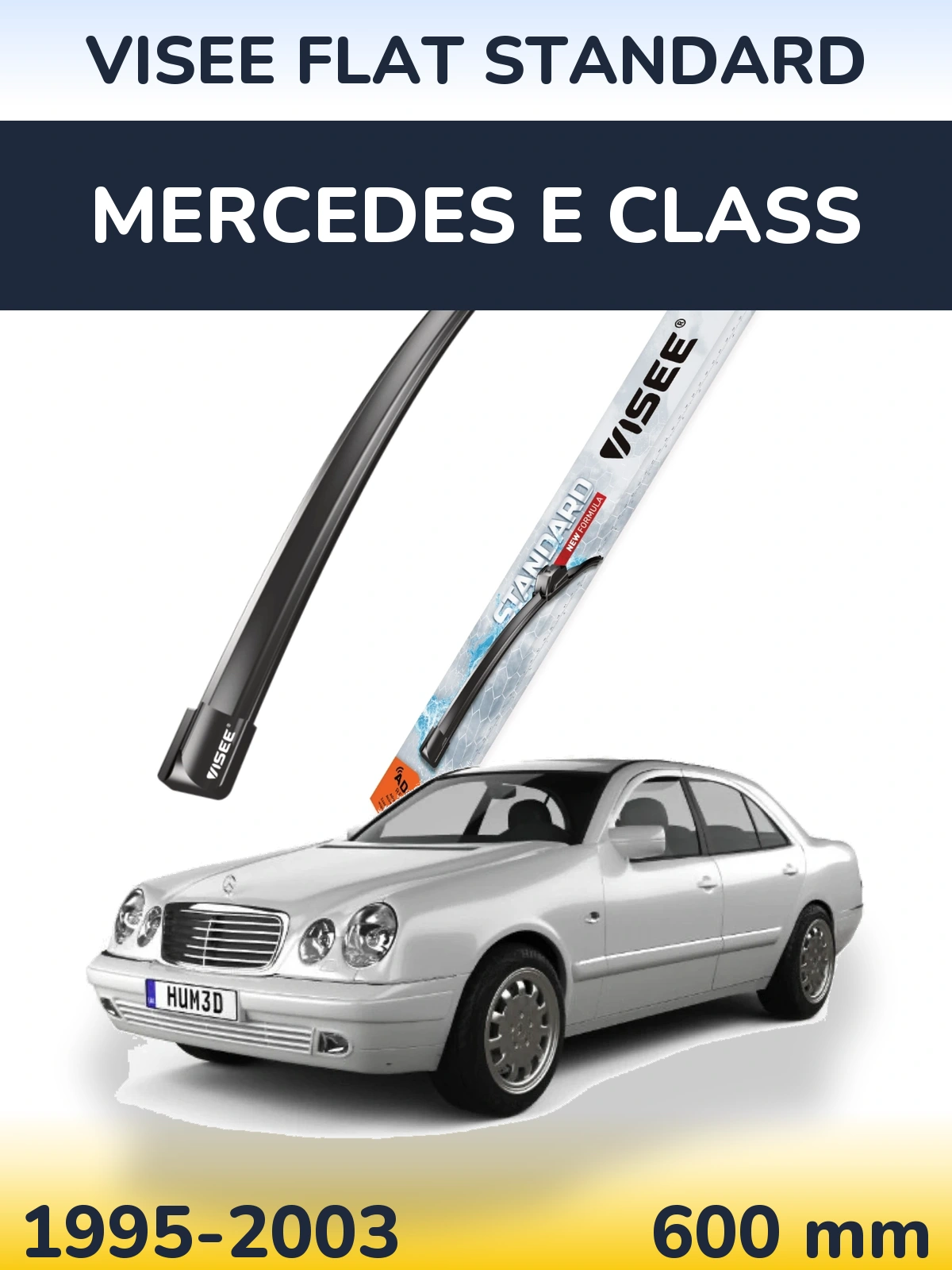 Front wiper blade VISEE FLAT STANDARD 600 mm for Mercedes E Class 1995-2003