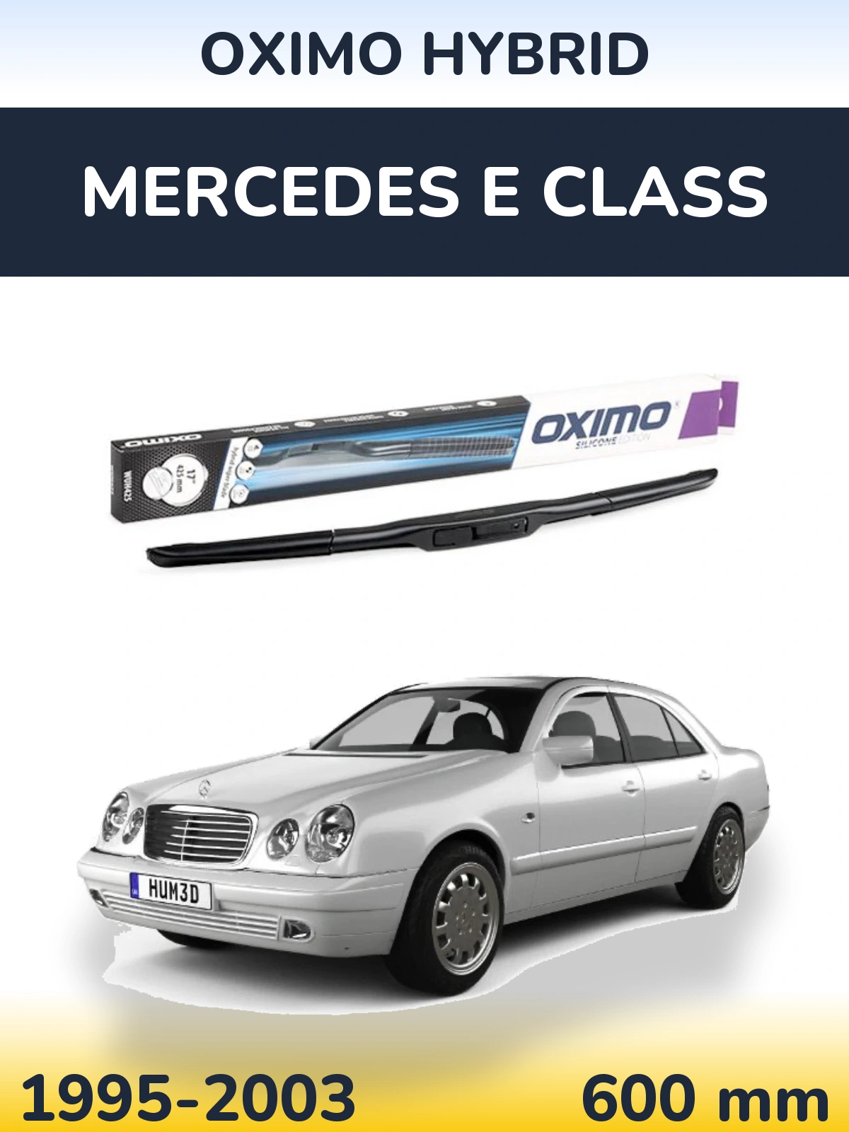 Front wiper blade Oximo Hybrid 600 mm for Mercedes E Class 1995-2003
