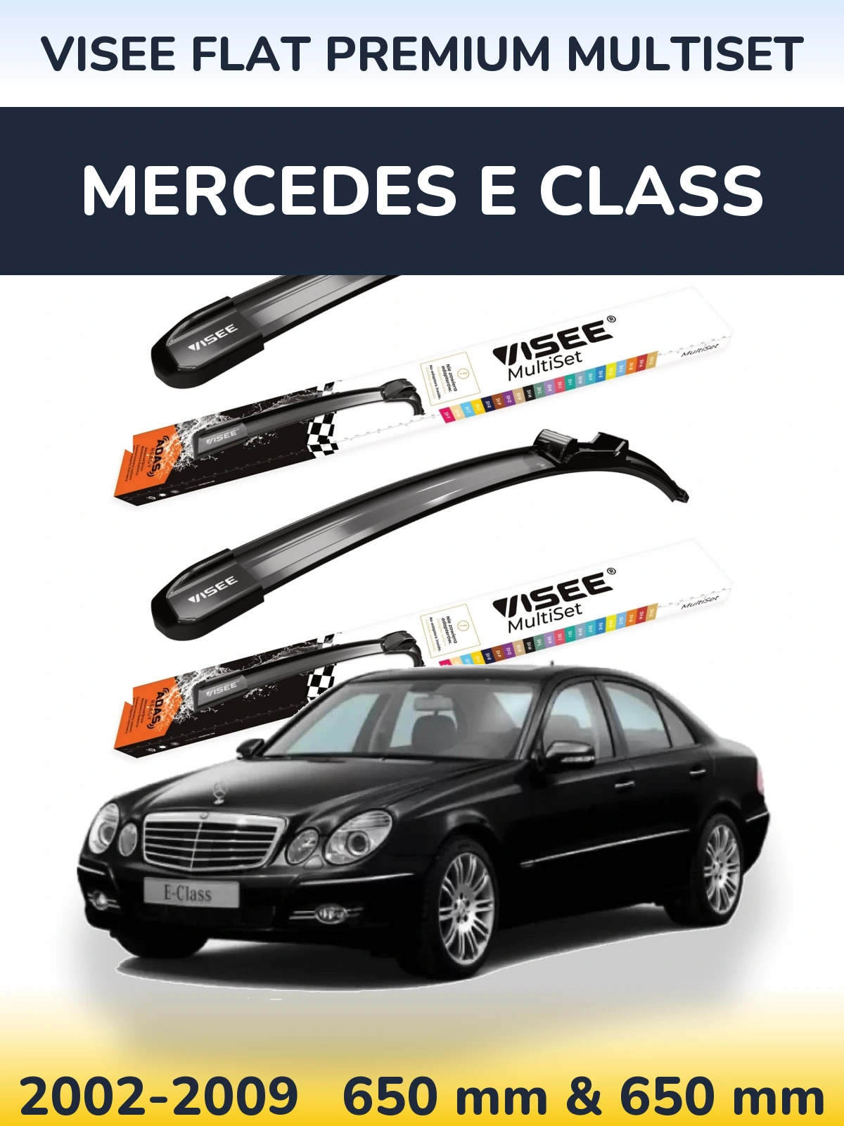 Torkarblad VISEE FLAT PREMIUM MultiSet för Mercedes E Class