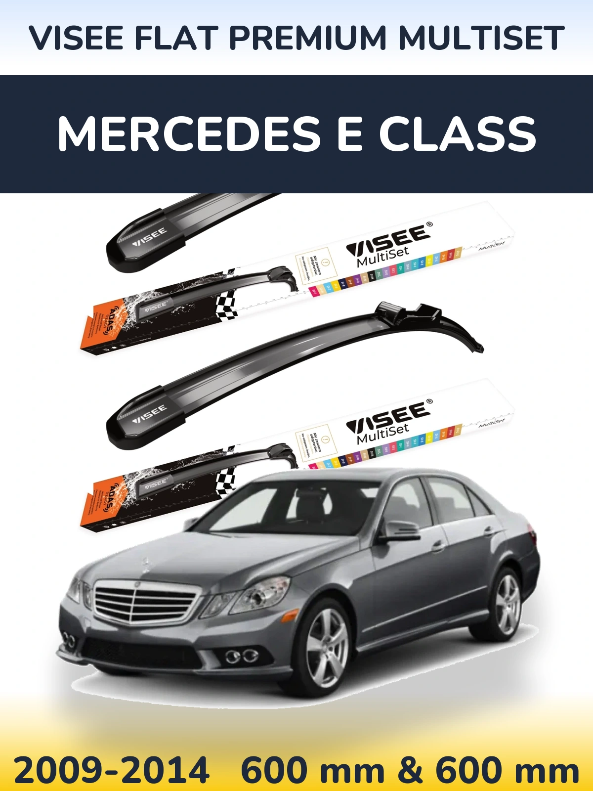 Torkarblad VISEE FLAT PREMIUM MultiSet för Mercedes E Class