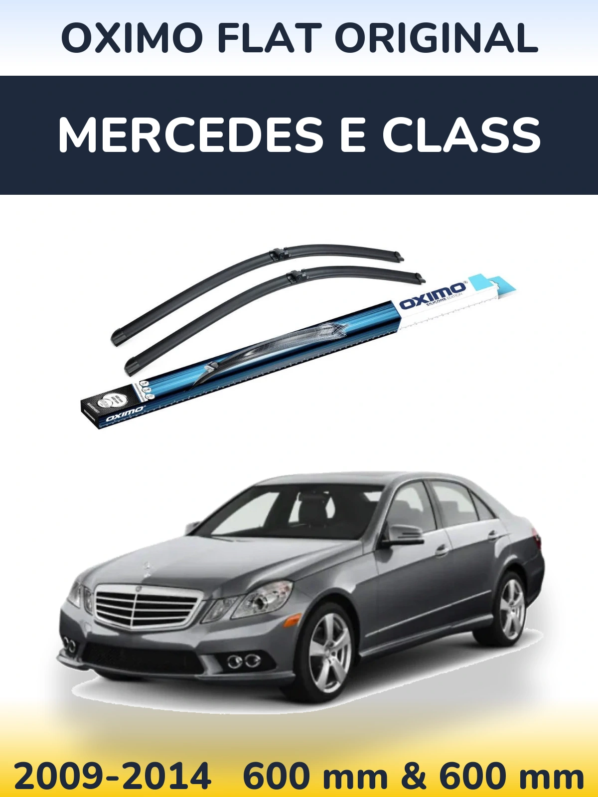 Комплект передних дворников Oximo Flat Original 600 & 600 мм для Mercedes E Class 2009-2014