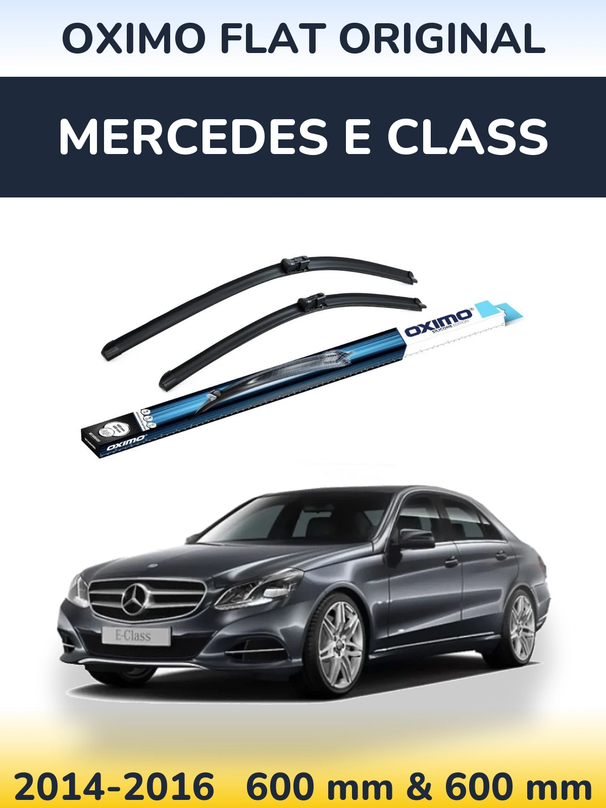 Комплект передних дворников Oximo Flat Original 600 & 600 мм для Mercedes E Class 2014-2016