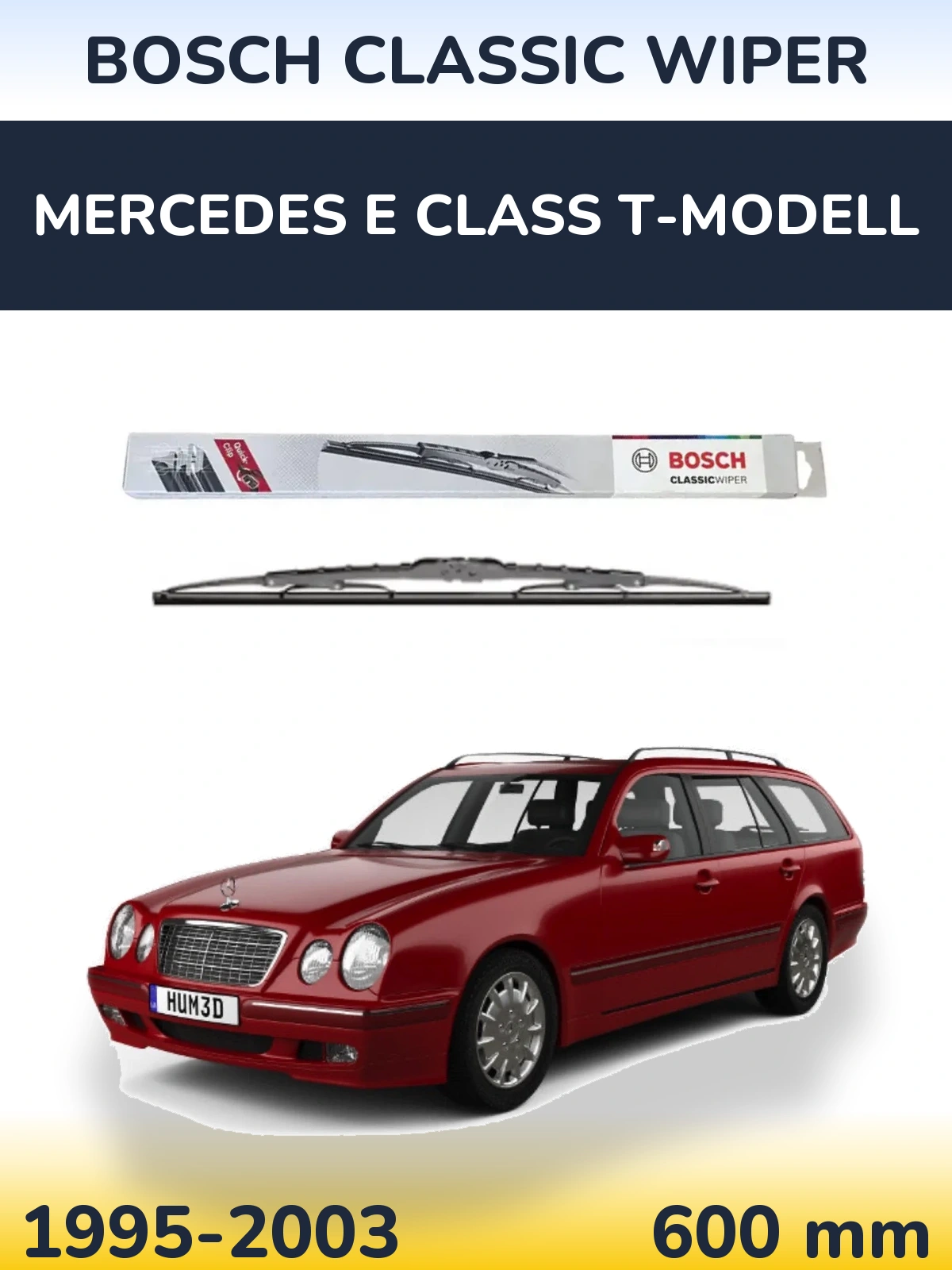 Torkarblad BOSCH Classic Wiper för Mercedes E Class T-Modelll