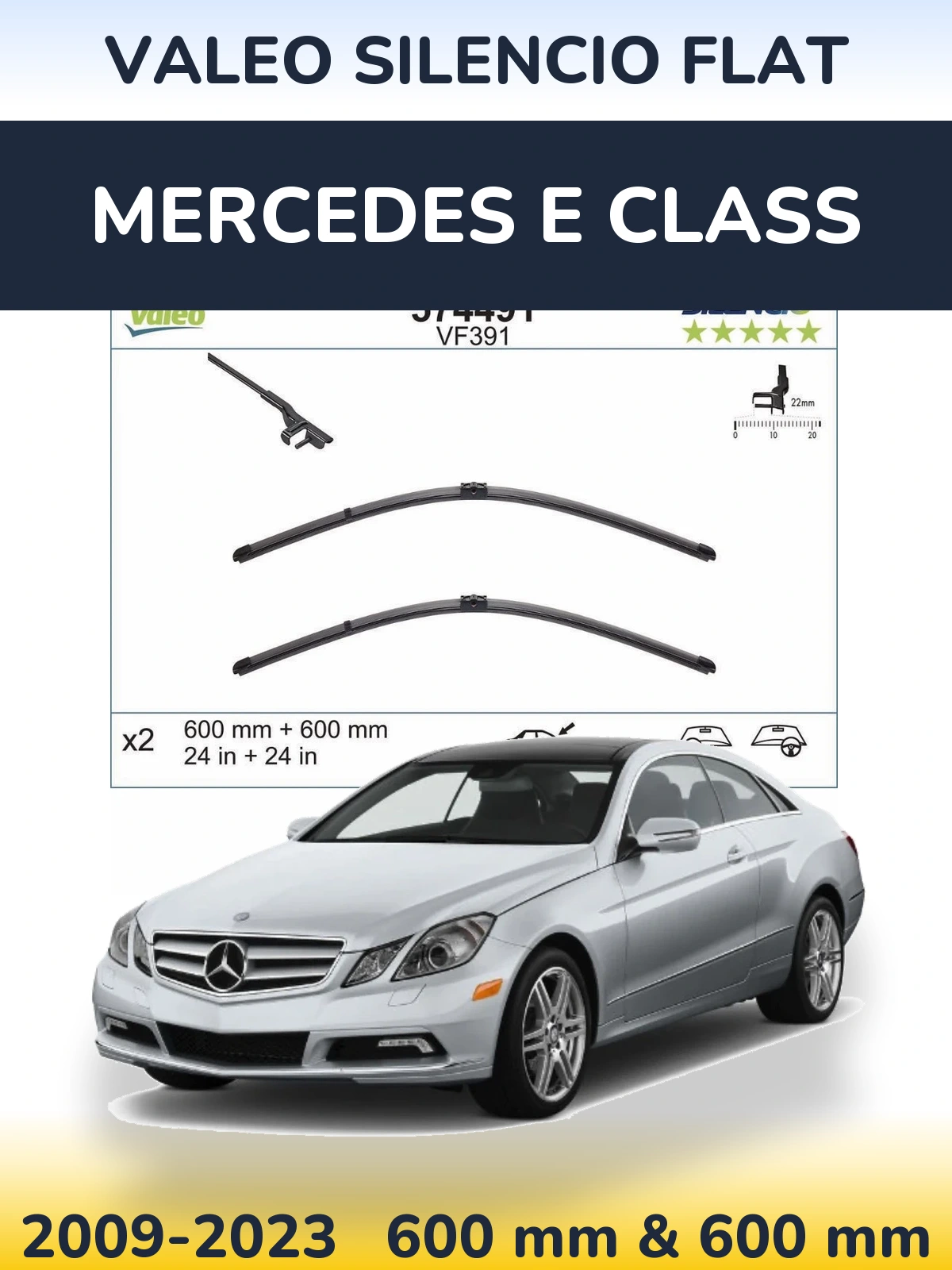 Torkarblad Valeo Silencio Flat för Mercedes E Class