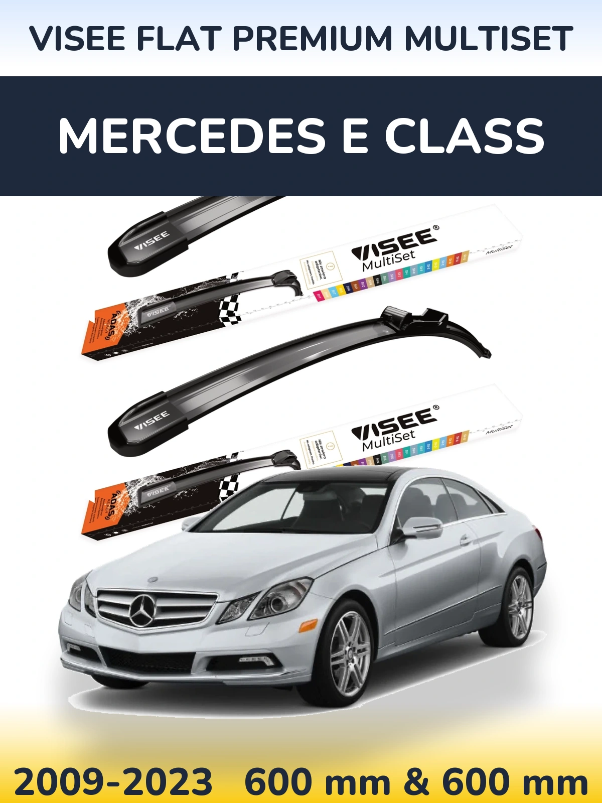 Torkarblad VISEE FLAT PREMIUM MultiSet för Mercedes E Class