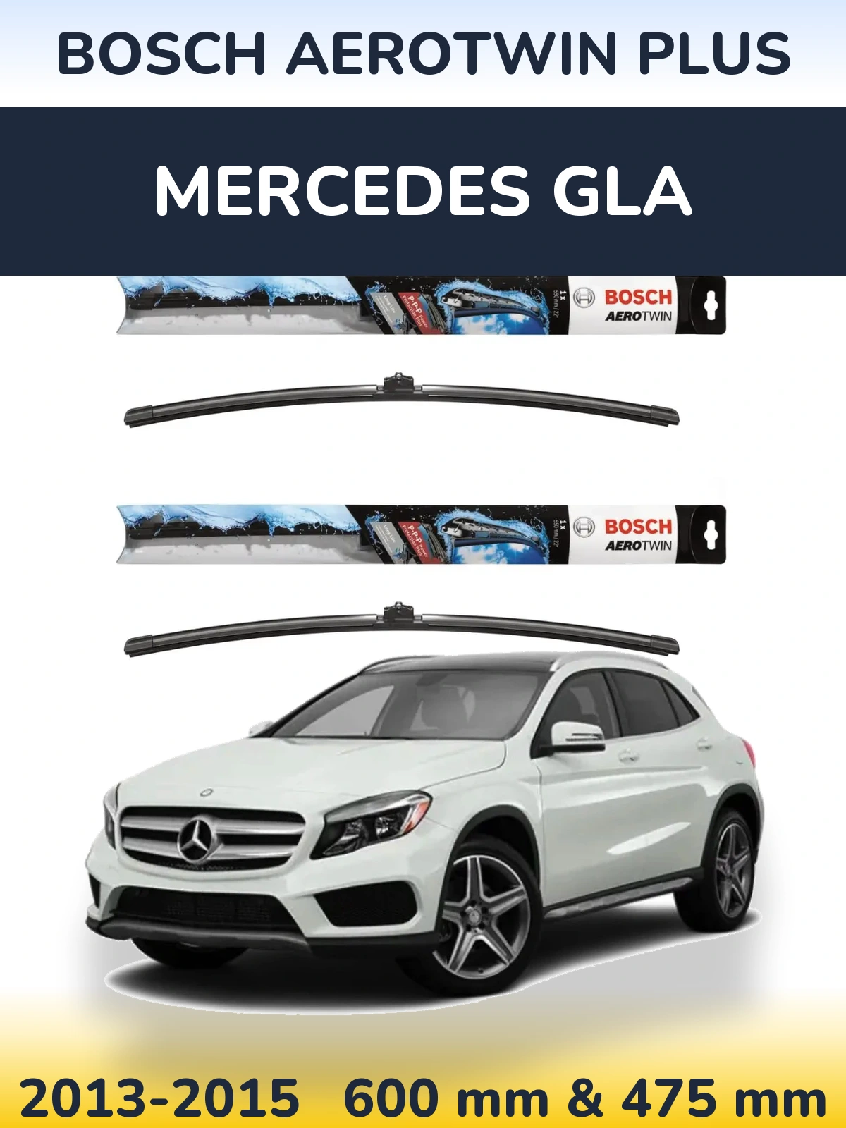 Torkarblad BOSCH AeroTwin Plus för Mercedes GLA