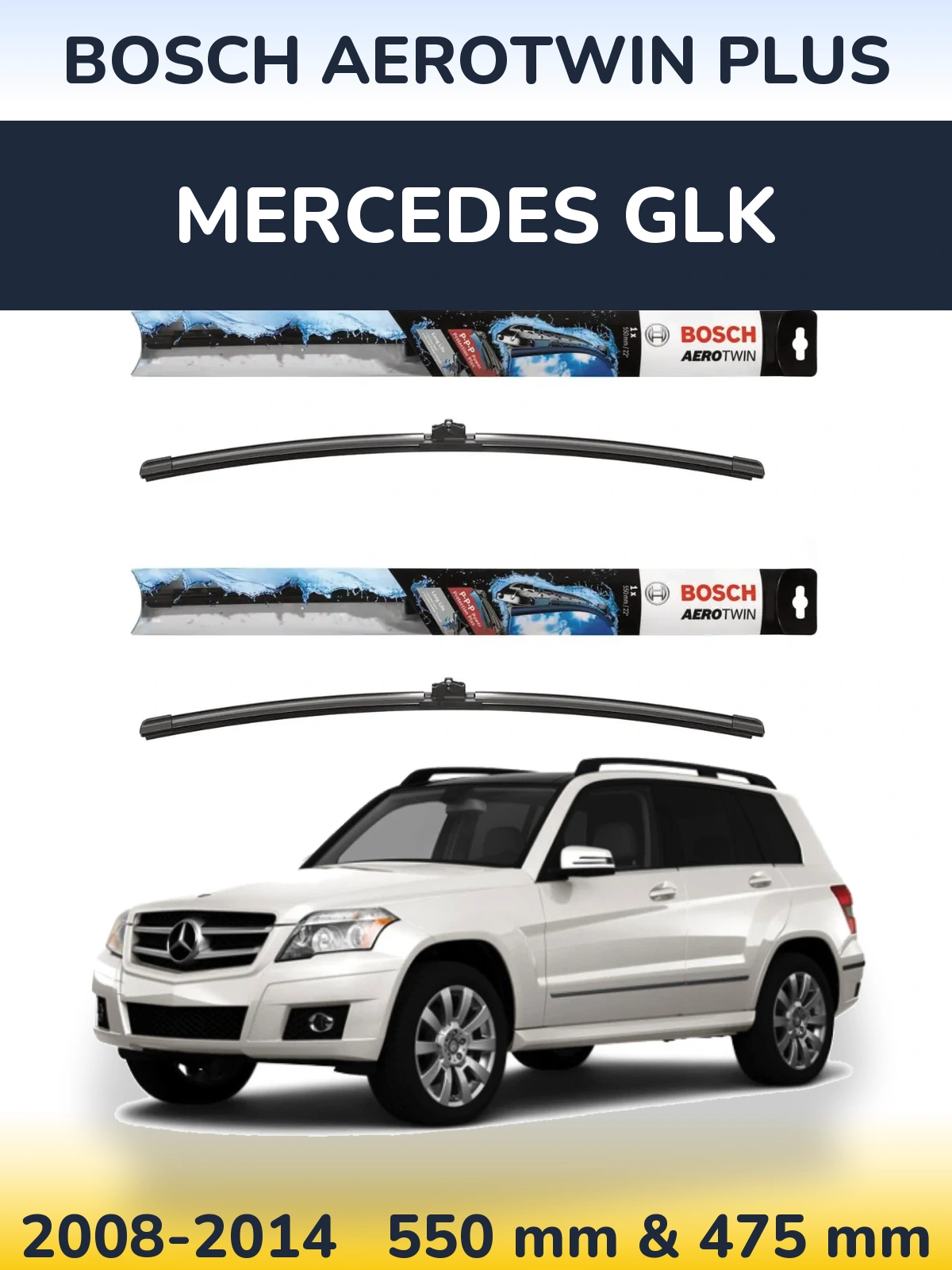 Torkarblad BOSCH AeroTwin Plus för Mercedes GLK