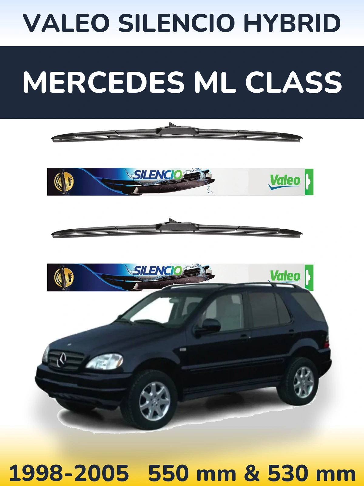 Torkarblad Valeo Silencio Hybrid för Mercedes ML Class