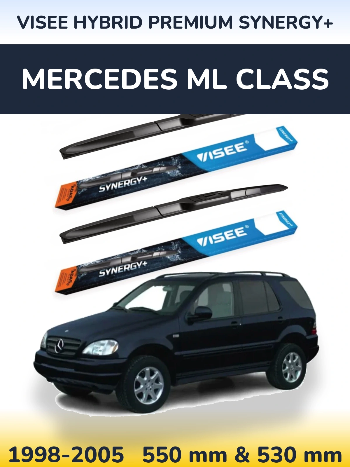 Torkarblad VISEE HYBRID PREMIUM SYNERGY+ för Mercedes ML Class