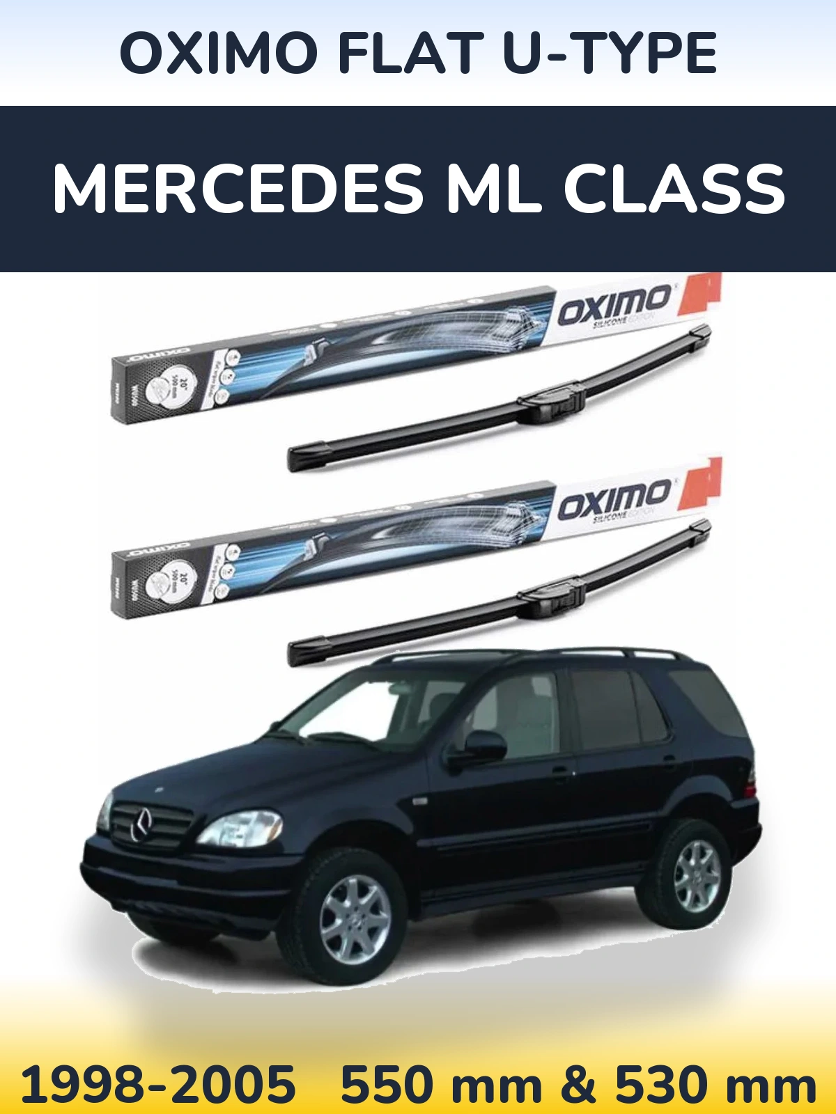 Torkarblad Oximo Flat U-type för Mercedes ML Class