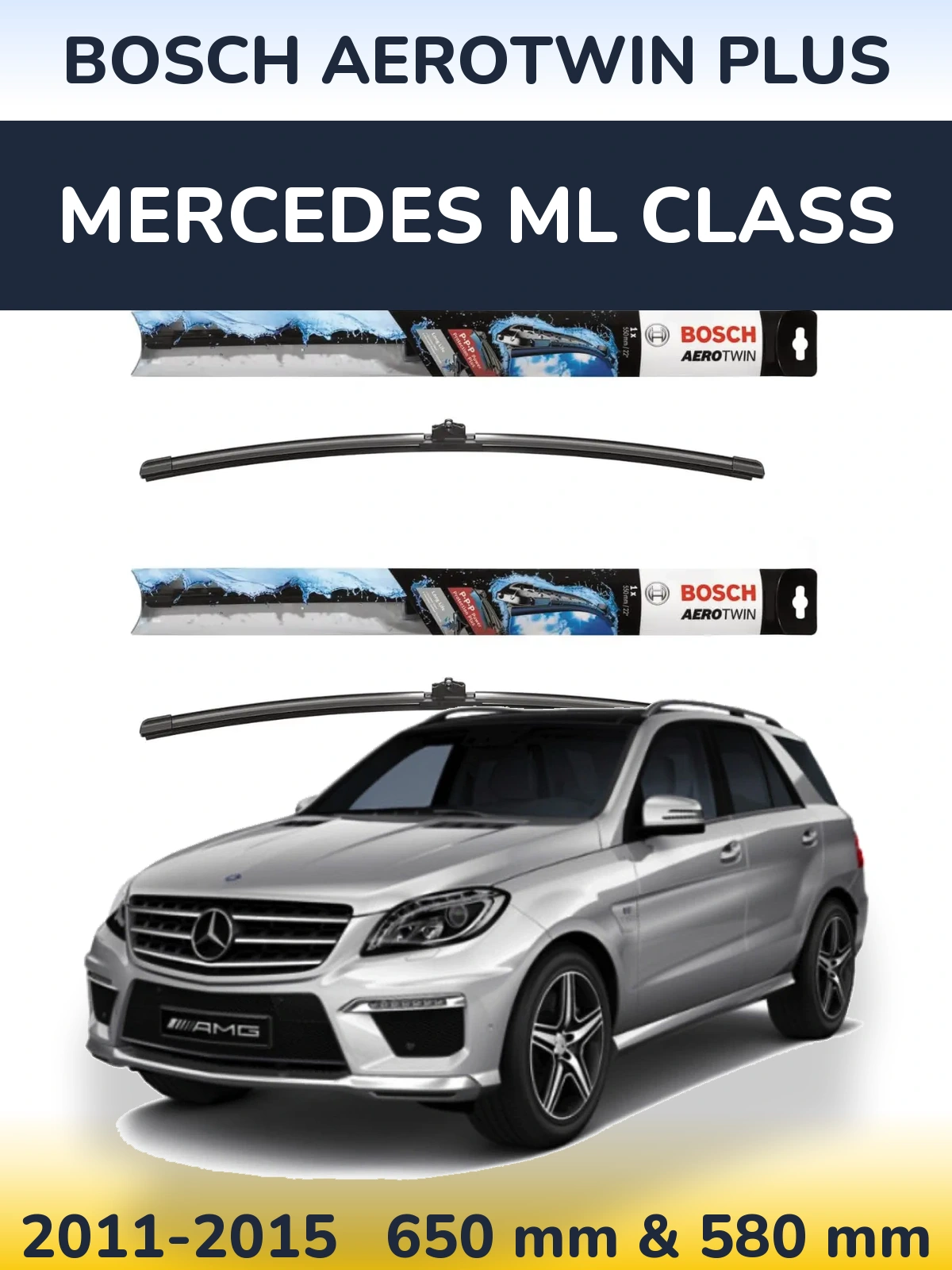 Torkarblad BOSCH AeroTwin Plus för Mercedes ML Class