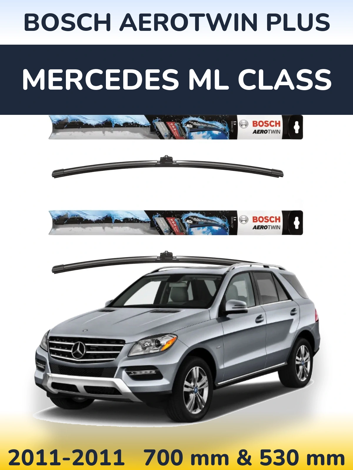 Torkarblad BOSCH AeroTwin Plus för Mercedes ML Class