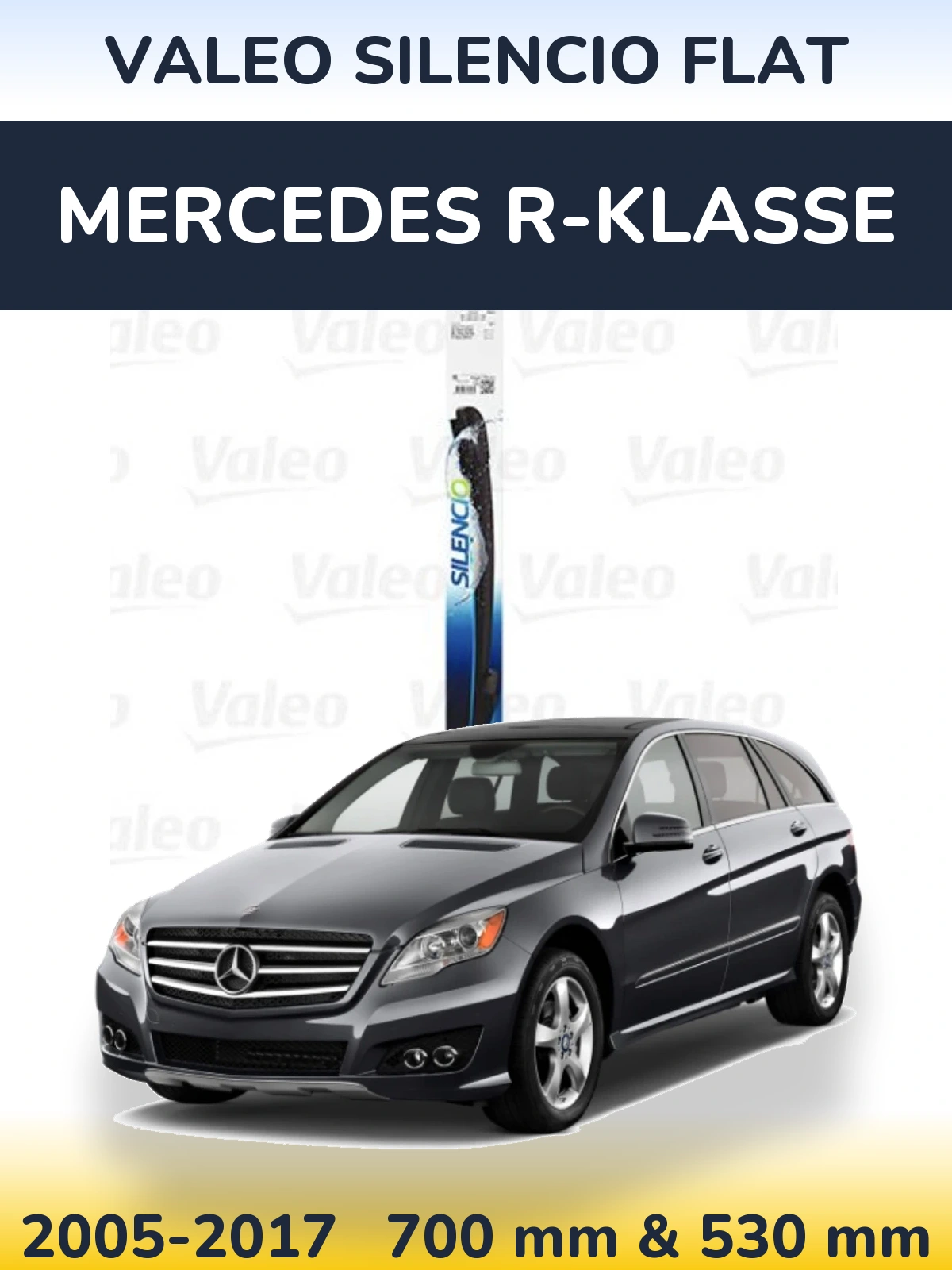 Torkarblad Valeo Silencio Flat för Mercedes R-Klasse