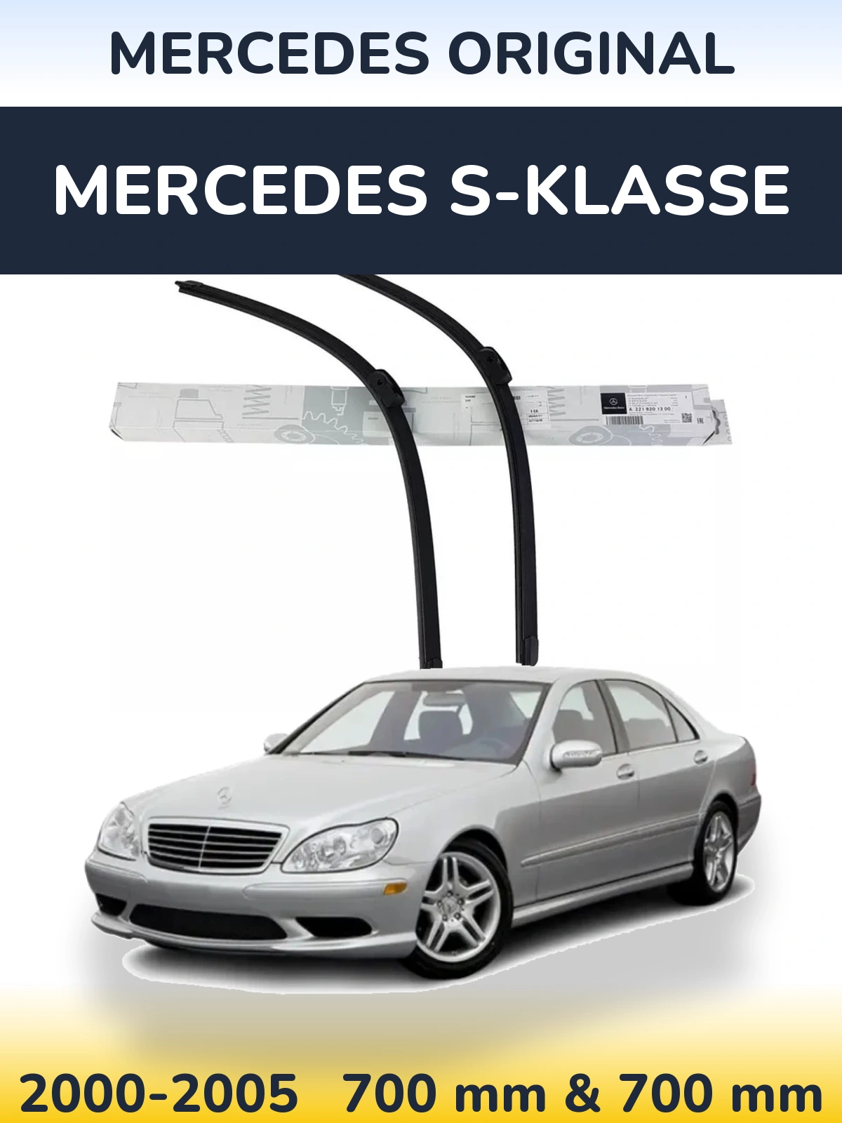 Front wiper blade set Mercedes OEM Mercedes Original 680 & 680 mm for Mercedes S-Klasse 2000-2005