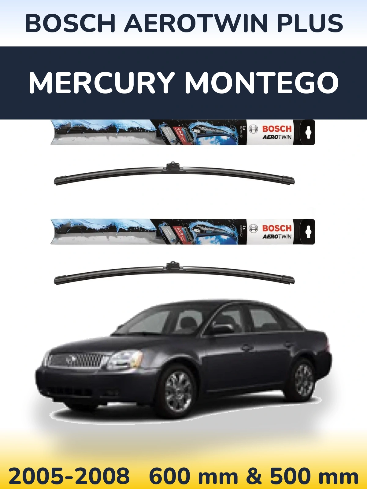 Torkarblad BOSCH AeroTwin Plus för Mercury Montego